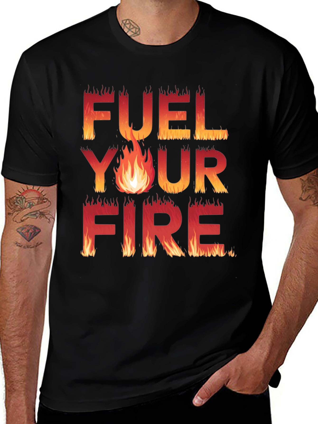 Fuel Your Fire Graphic Tee - Bold Statement Shirt