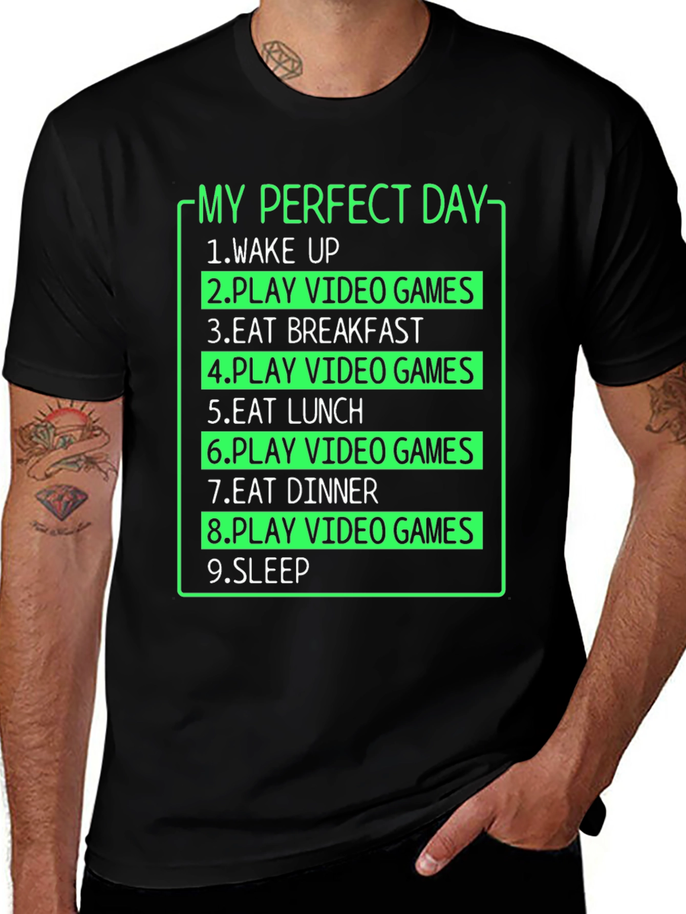 Variant 11 of My Perfect Day Gamer T-Shirt