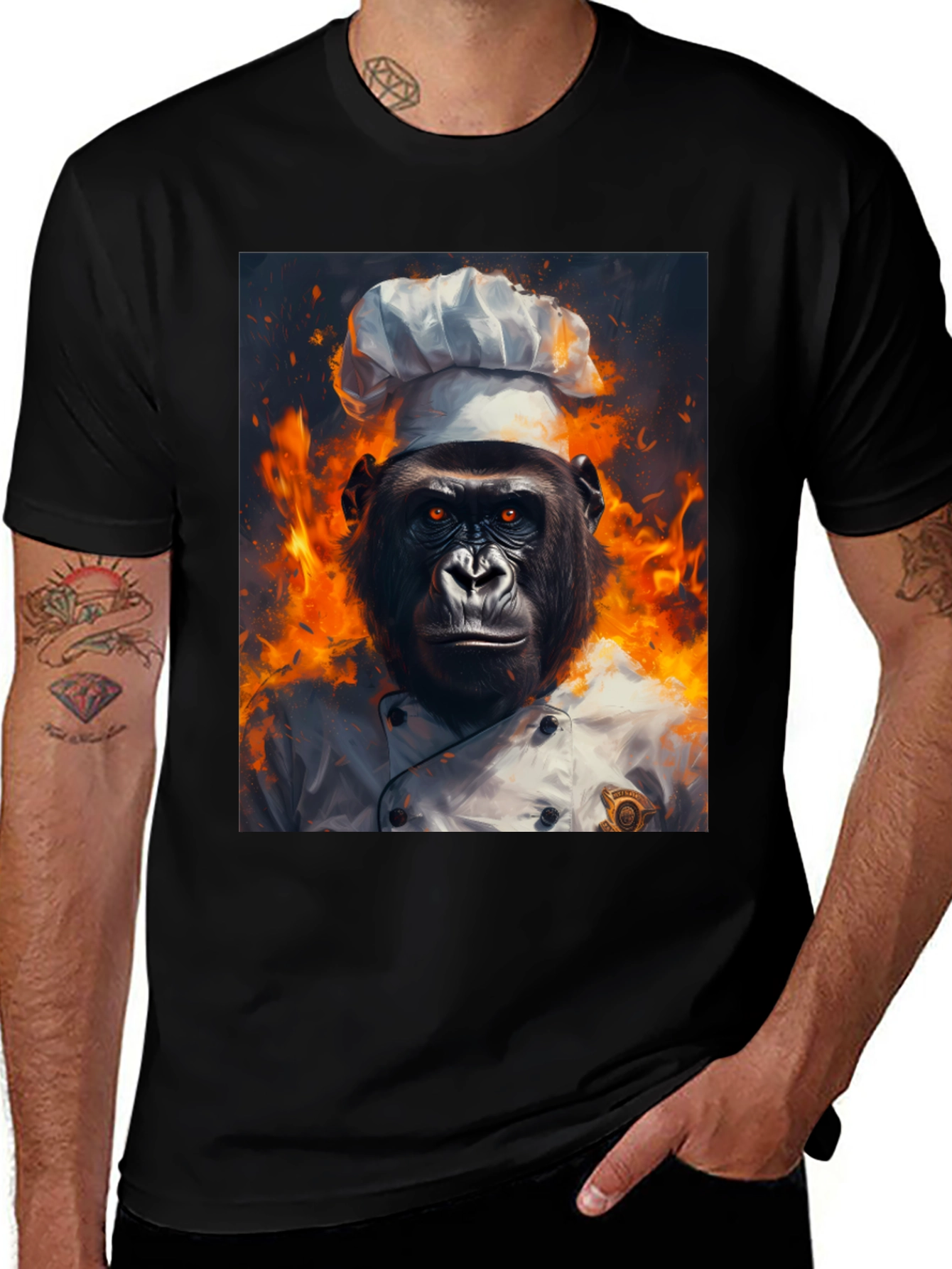 Variant 9 of Gorilla Chef T-Shirt - Fierce & Funny Cook Tee