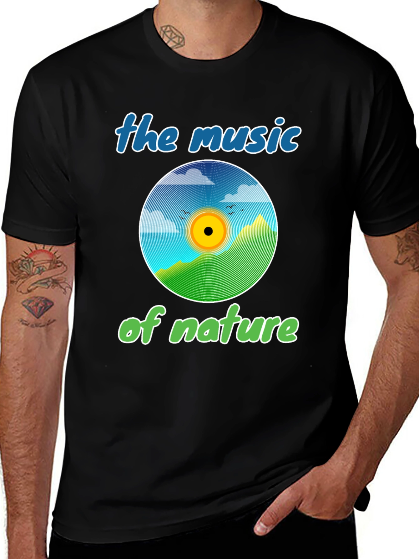Variant 12 of Nature's Music Graphic Tee - Eco-Friendly Design