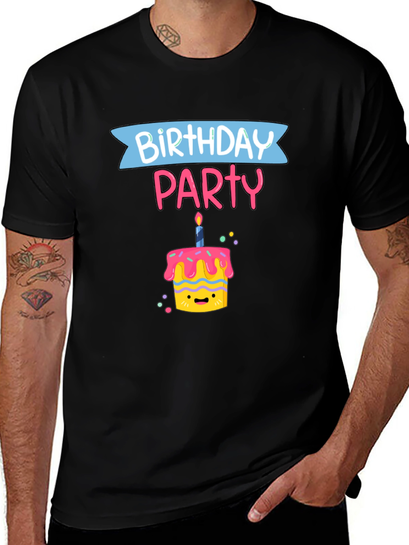 Variant 16 of Birthday Party Cake Graphic T-Shirt