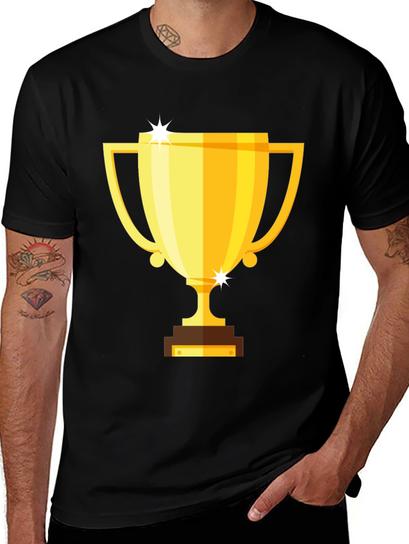 Gold Trophy Graphic Tee - Champion Style