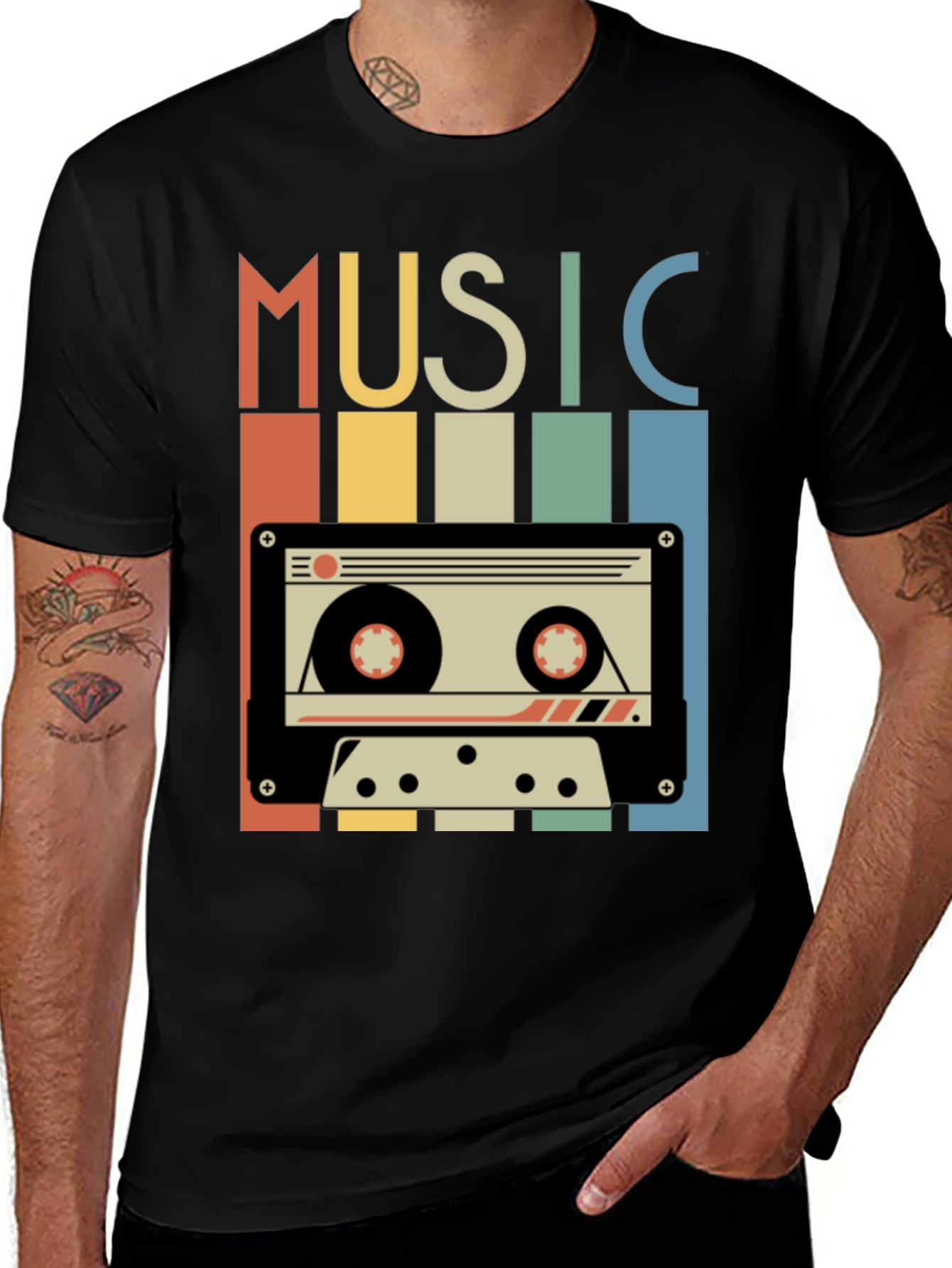 Variant 18 of Retro Music Cassette T-Shirt