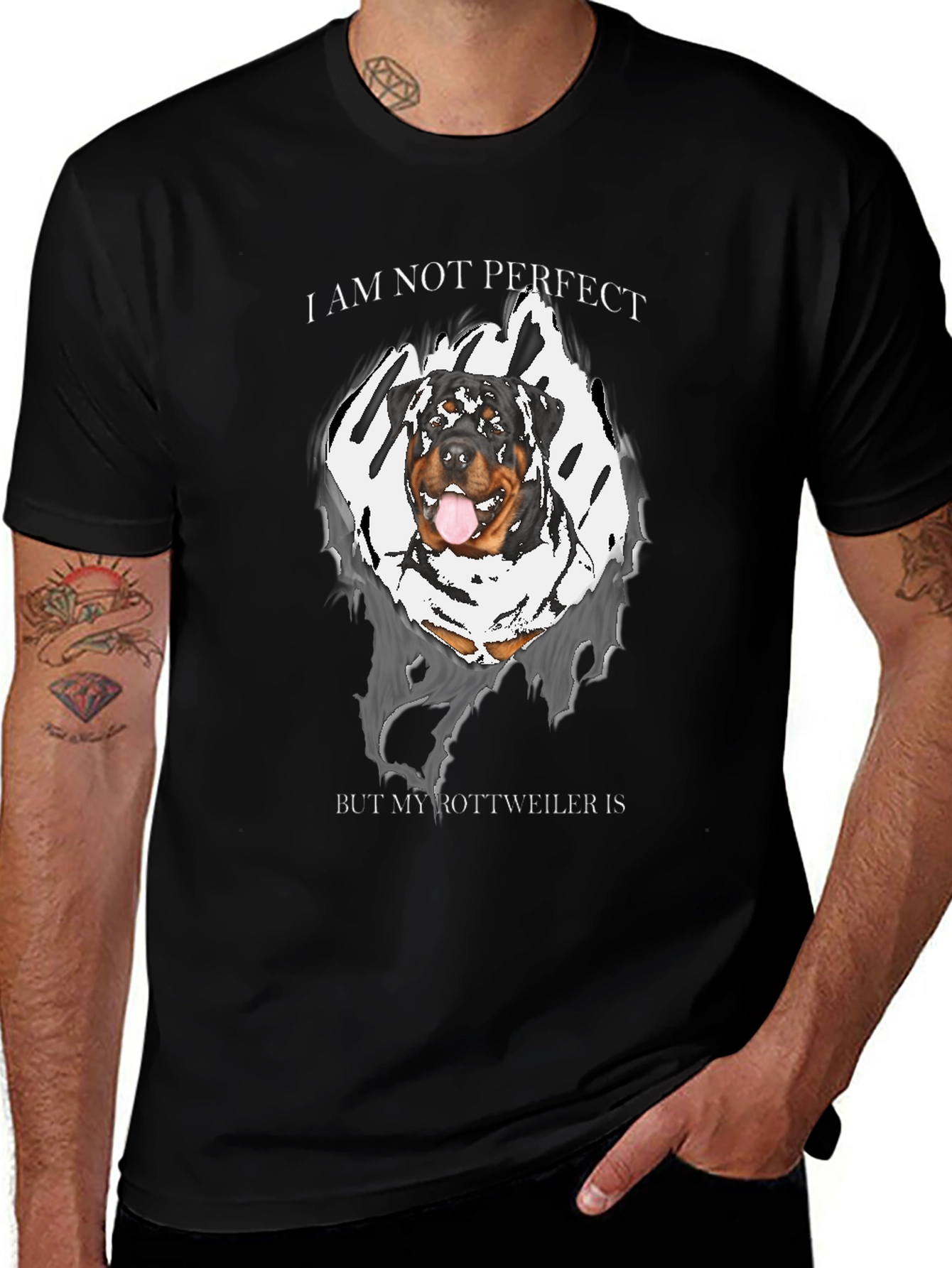 Rottweiler Lover T-Shirt - I Am Not Perfect
