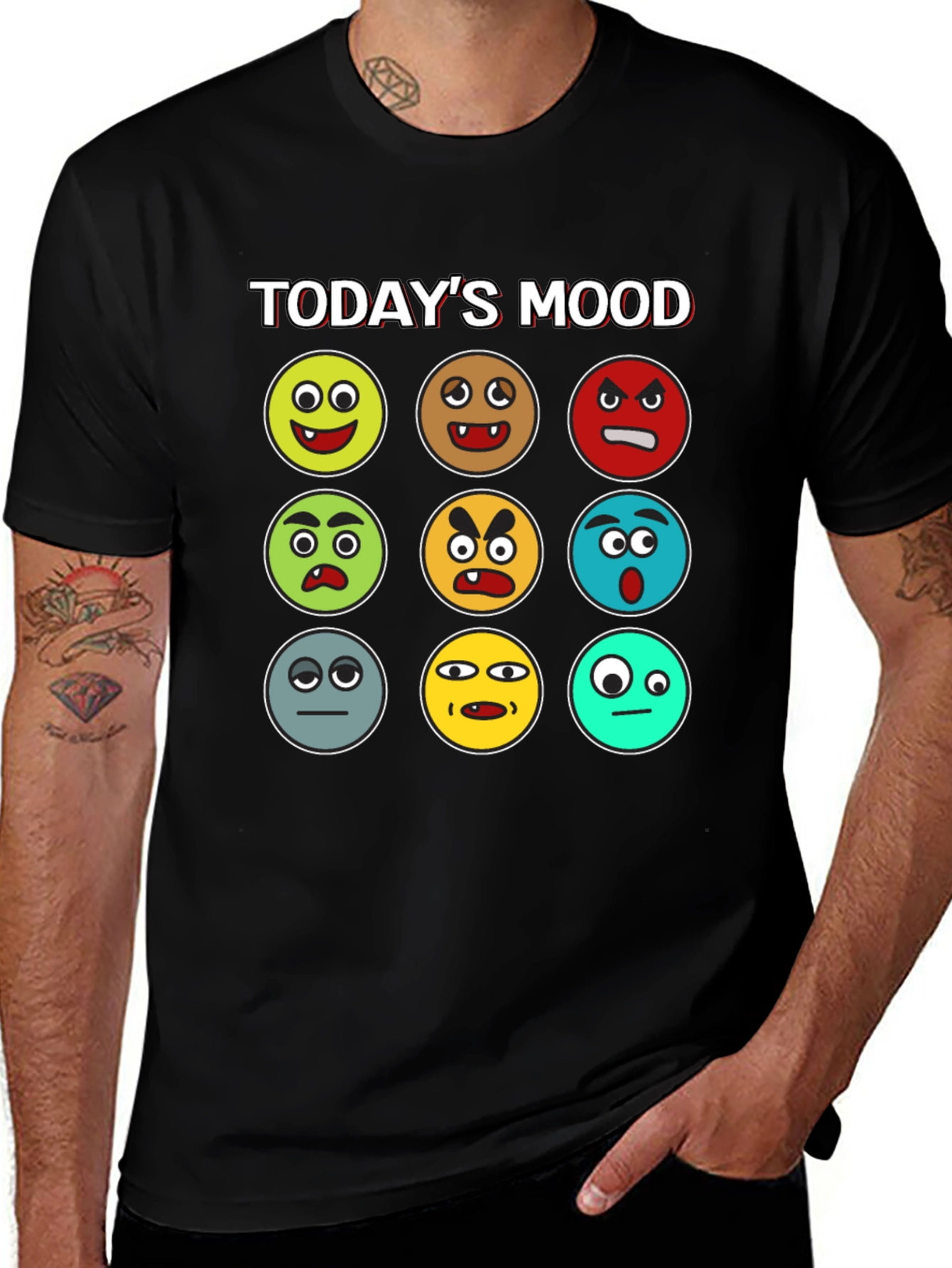 Today's Mood Emoji Graphic T-Shirt
