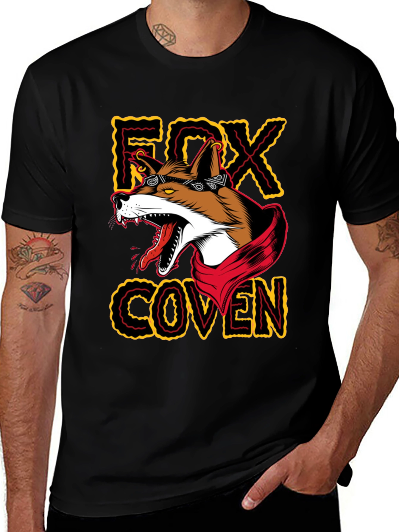 Variant 11 of Fox Coven Graphic Tee - Black