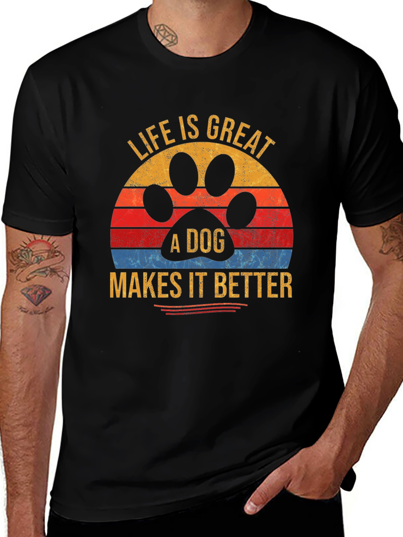 Variant 7 of Life Is Great A Dog Makes It Better T-Shirt