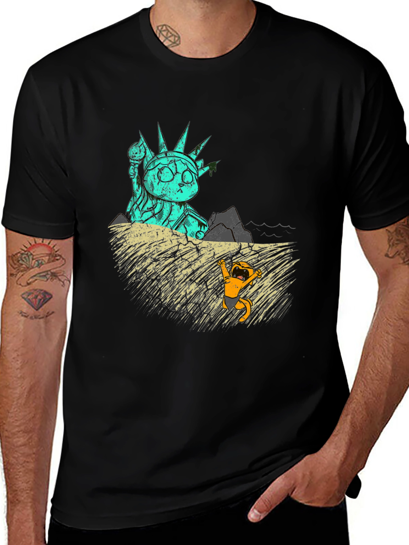 Variant 20 of Cat Liberty T-Shirt - Funny Graphic Tee