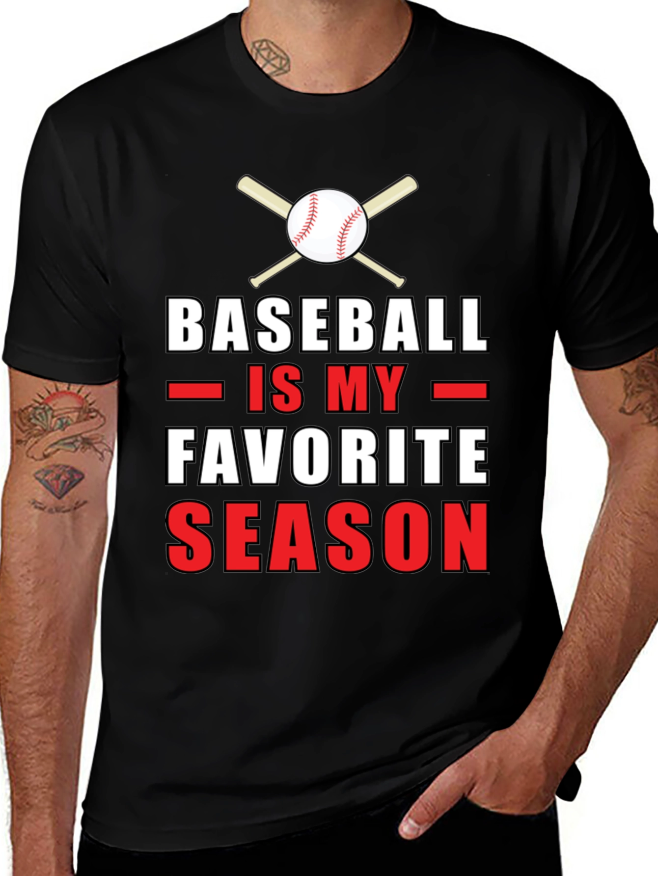 Variant 18 of Baseball is My Favorite Season Graphic T-Shirt