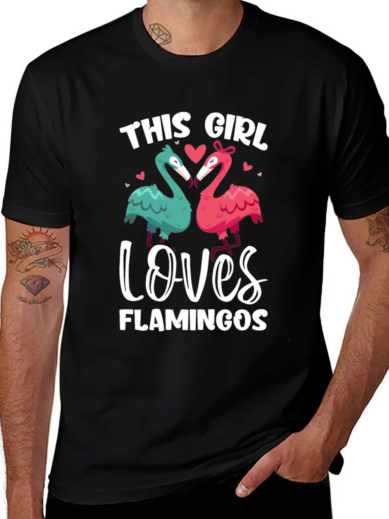 Variant 20 of This Girl Loves Flamingos Graphic Tee