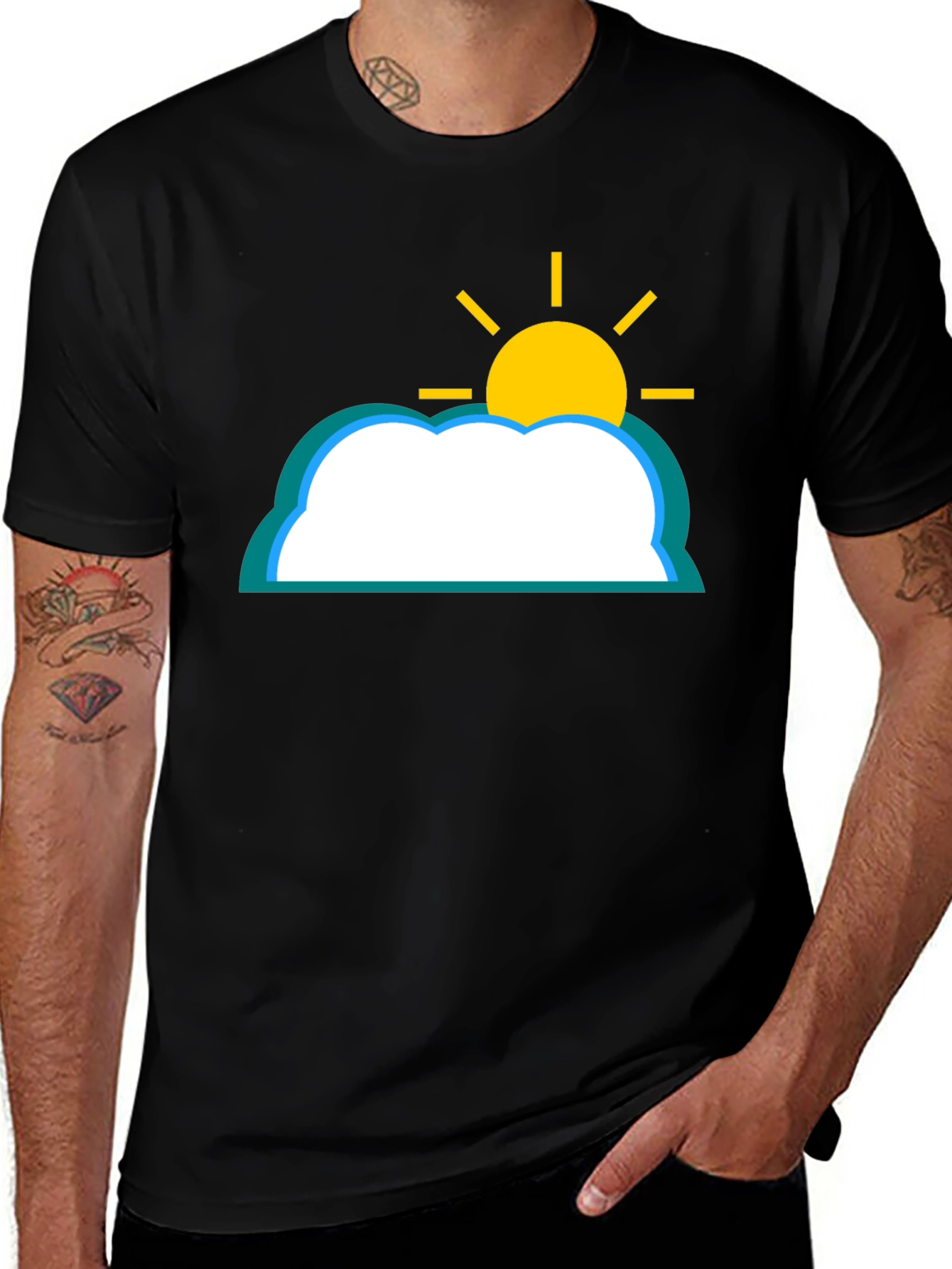 Variant 29 of Cloud and Sun Graphic Tee - Weather Vibes