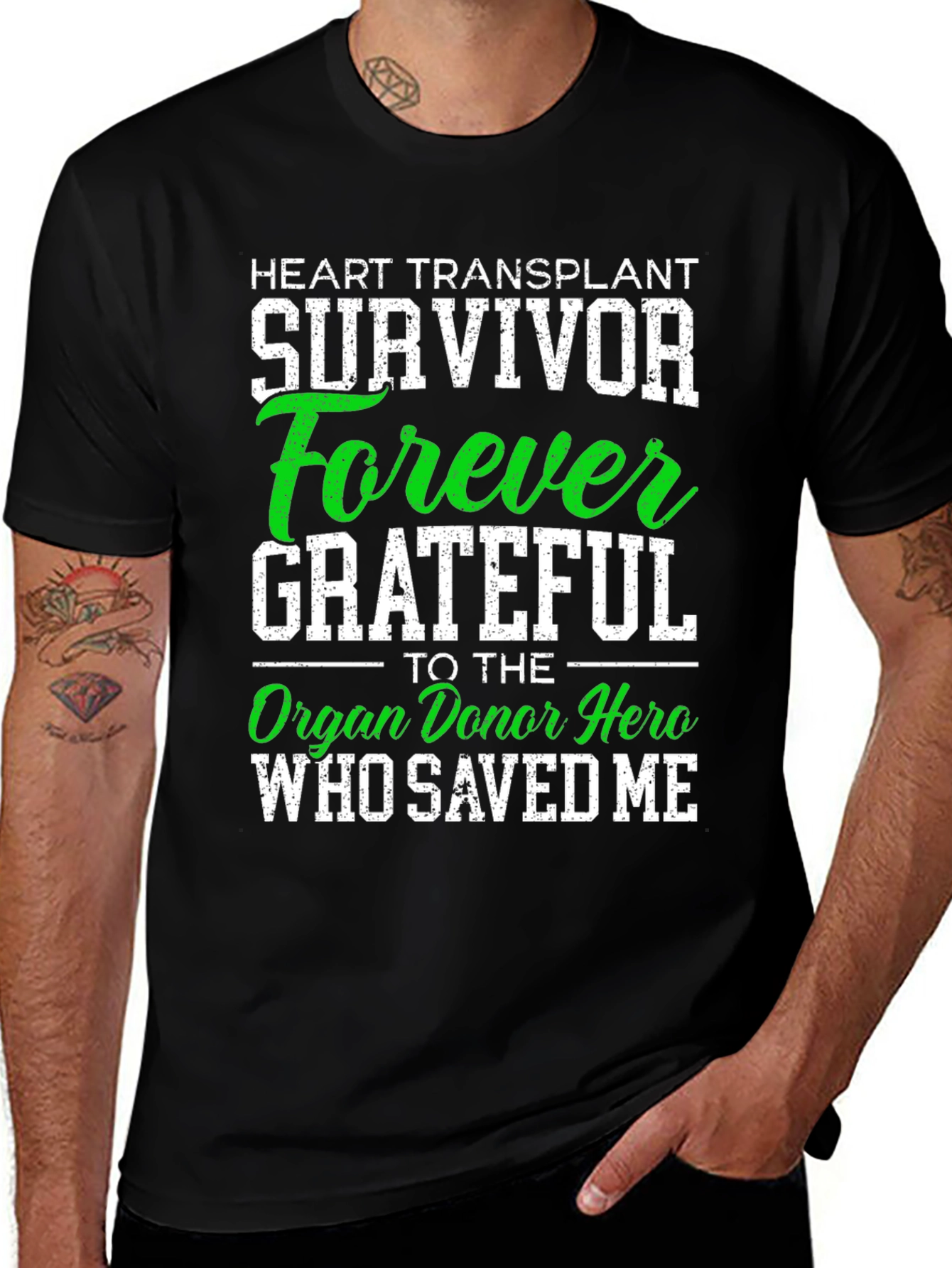 Variant 19 of Heart Transplant Survivor Forever Grateful T-Shirt