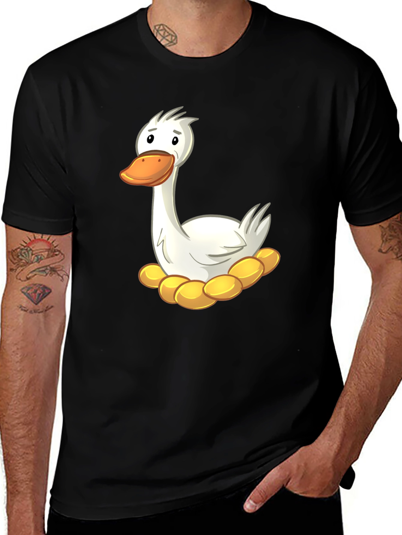 Variant 9 of Funny Goose on Nest Graphic T-Shirt