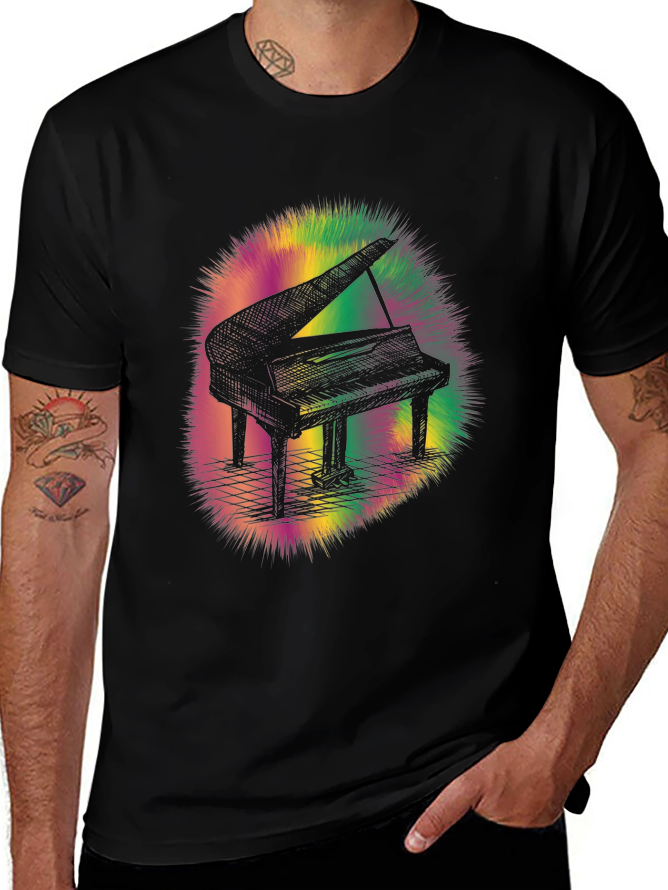 Variant 14 of Grand Piano Graphic Tee - Music Lover's T-Shirt