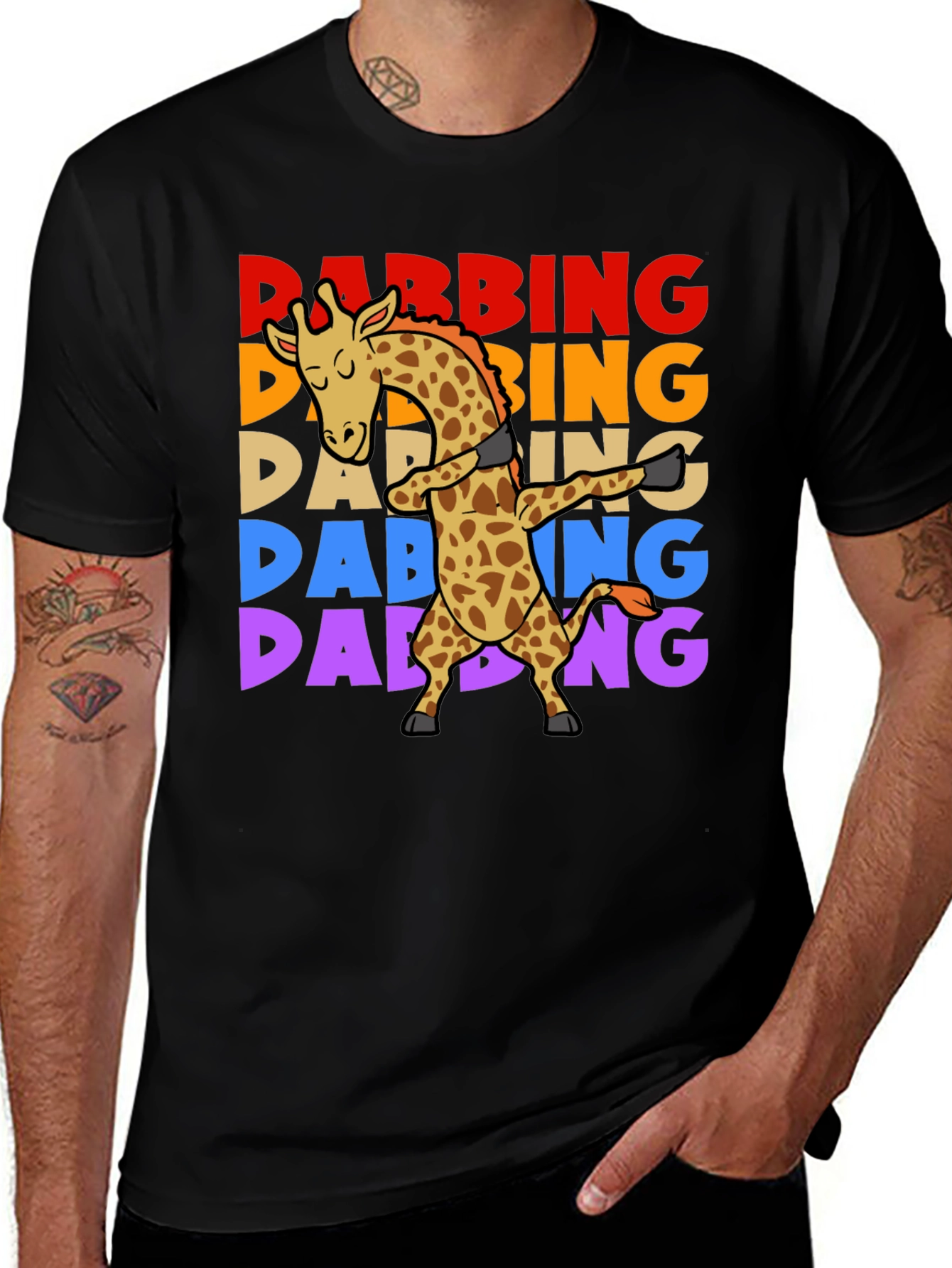 Variant 9 of Dabbing Giraffe T-Shirt - Fun Graphic Tee
