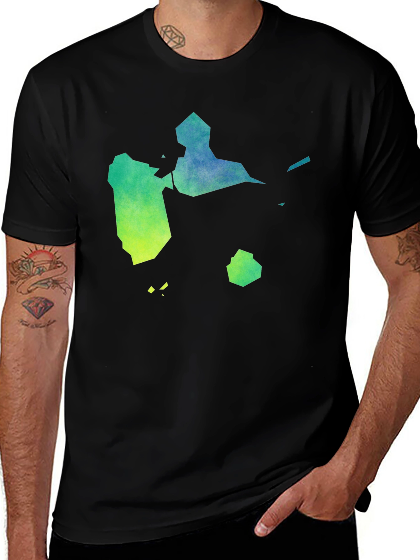 Guadeloupe Map T-Shirt - Black