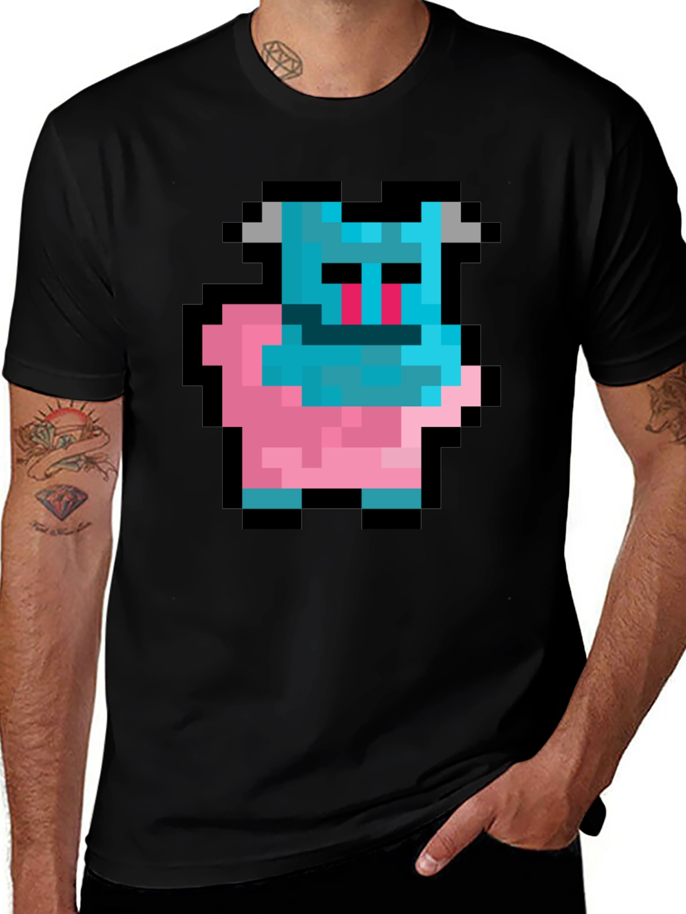 Variant 26 of Pixel Art Monster Graphic T-Shirt