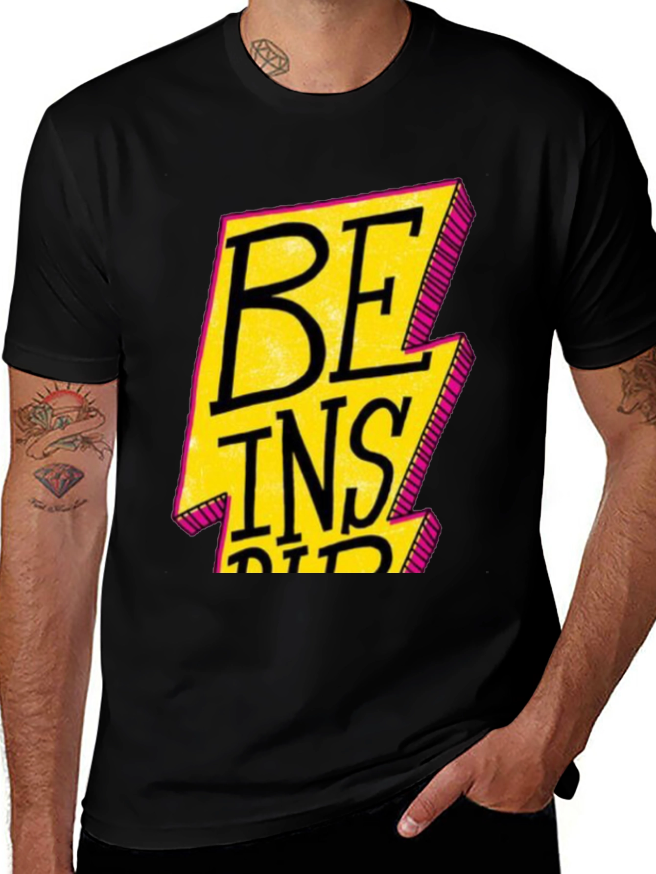 Variant 17 of Be Inspired Black Graphic Tee