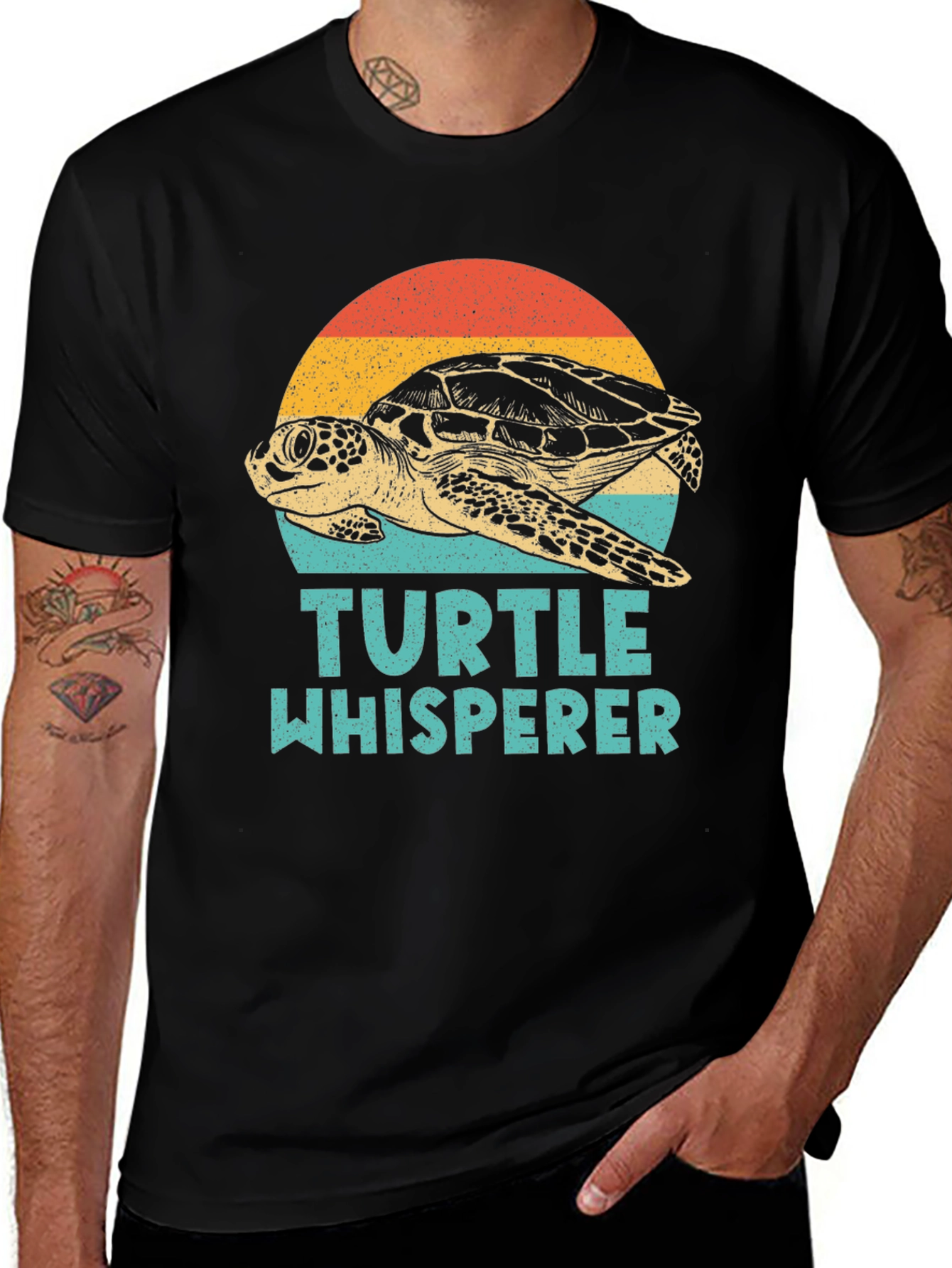Variant 4 of Turtle Whisperer Graphic Tee - Vintage Style