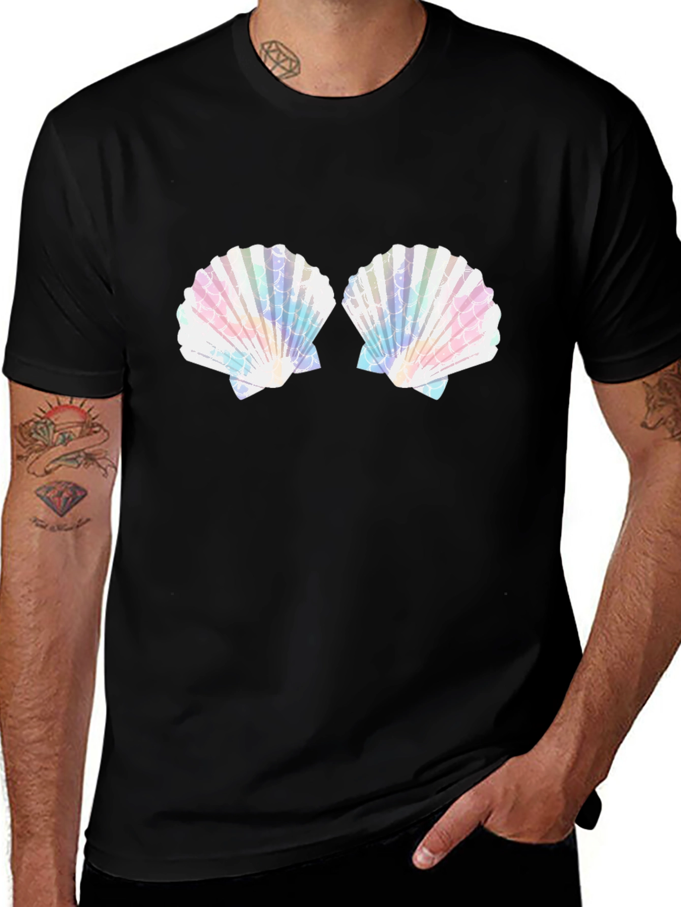 Variant 10 of Novelty Seashell Bra T-Shirt