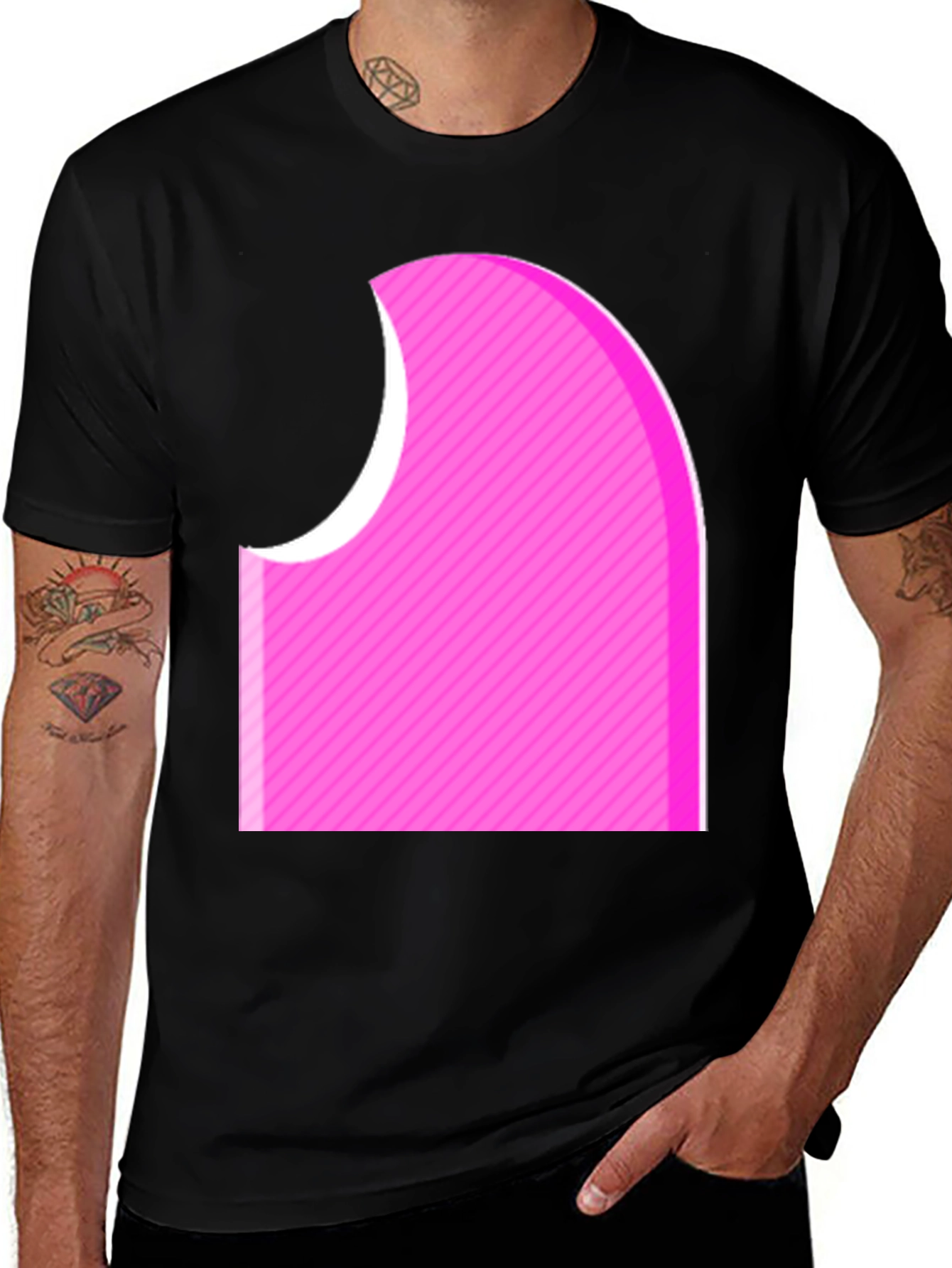 Variant 7 of Abstract Pink Graphic Tee - Modern Casual Style