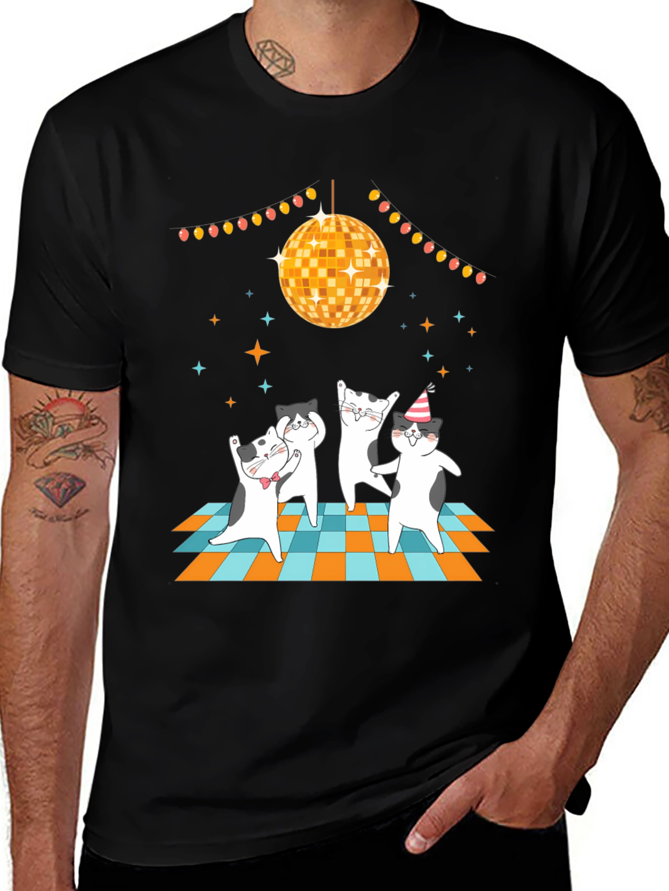 Variant 17 of Dancing Cats Disco T-Shirt