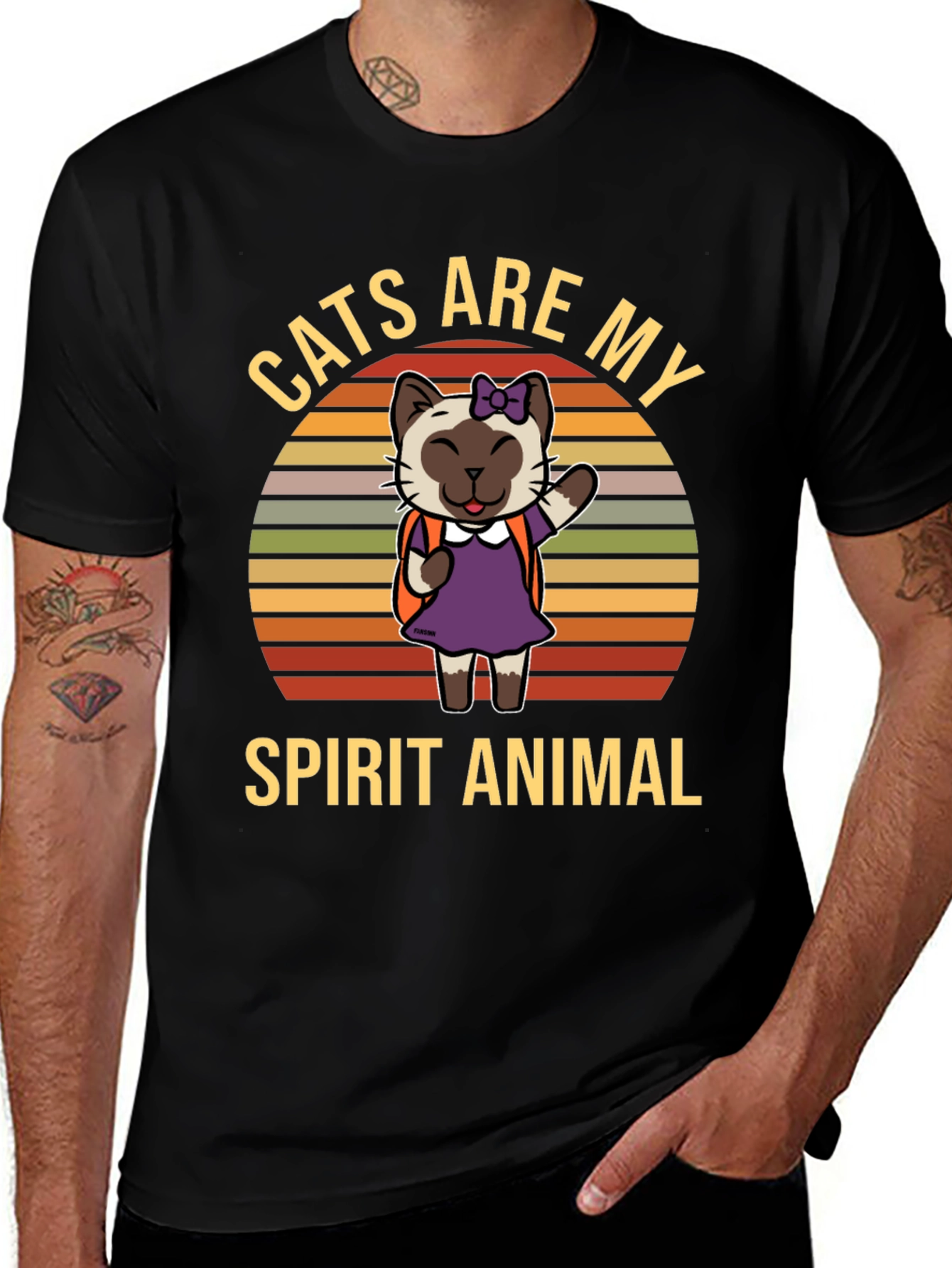 Variant 18 of Cats Are My Spirit Animal Graphic Tee
