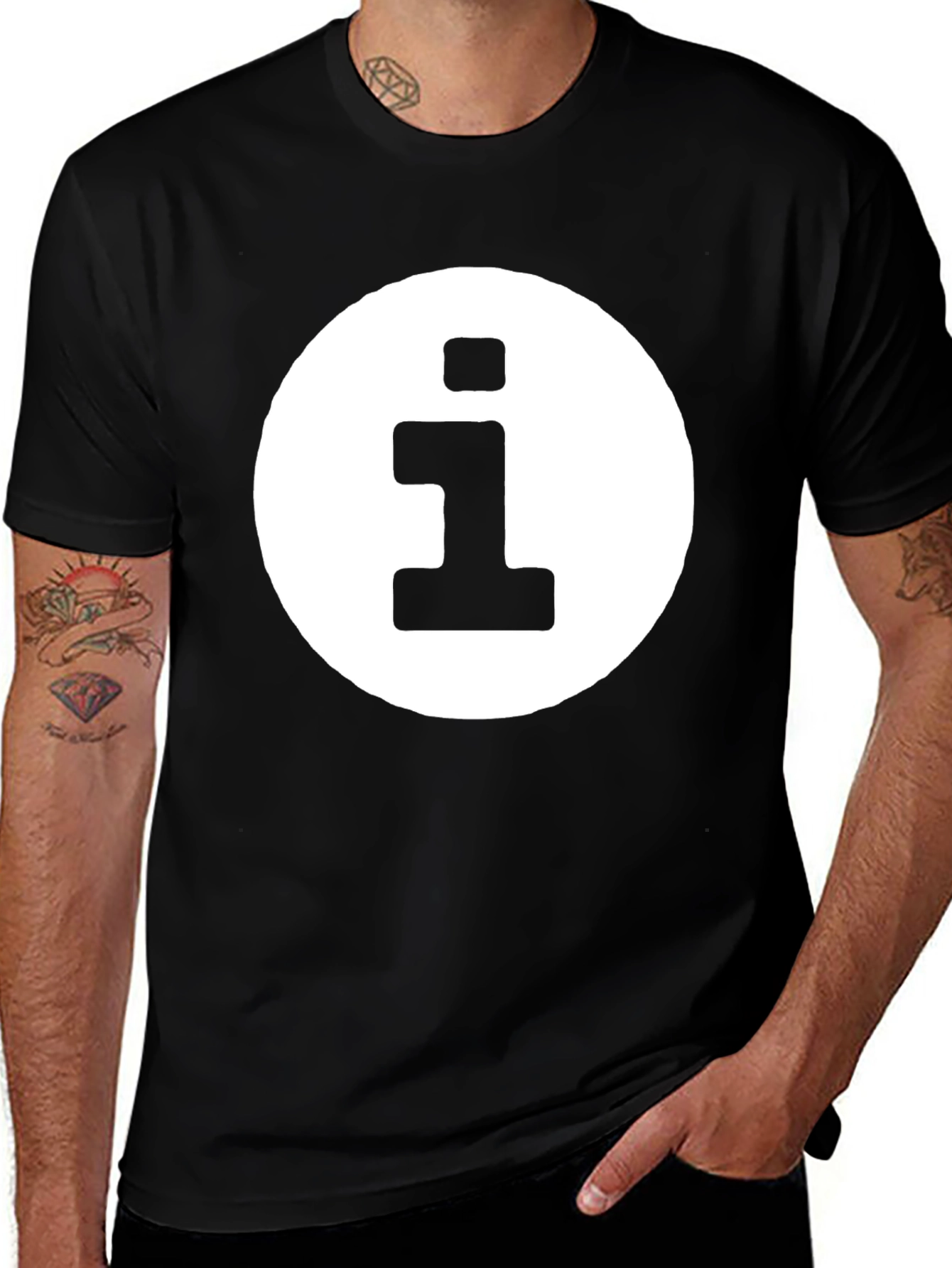 Variant 4 of Info Symbol Black T-Shirt