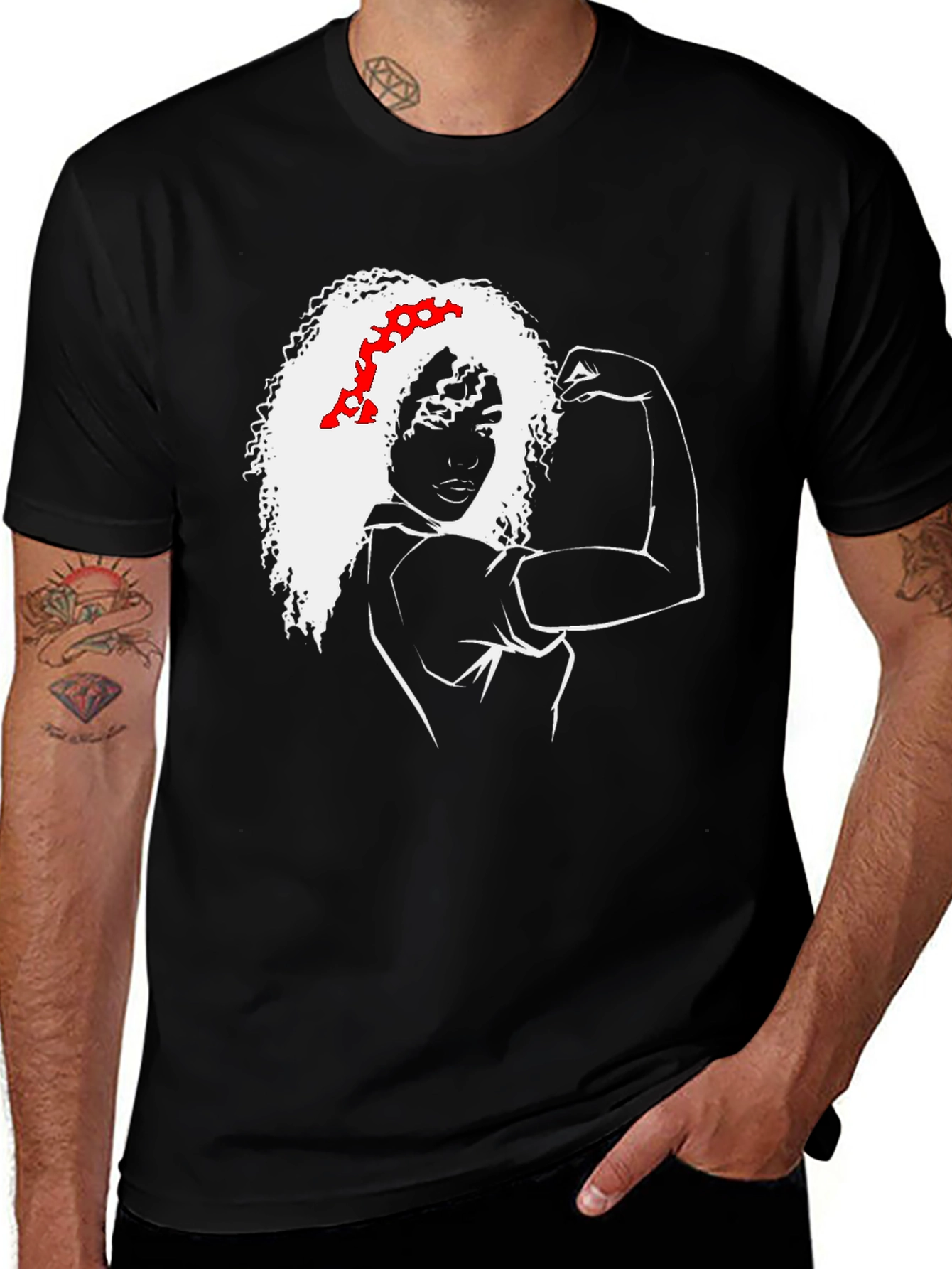 Variant 25 of Feminist Rosie the Riveter T-Shirt - Black