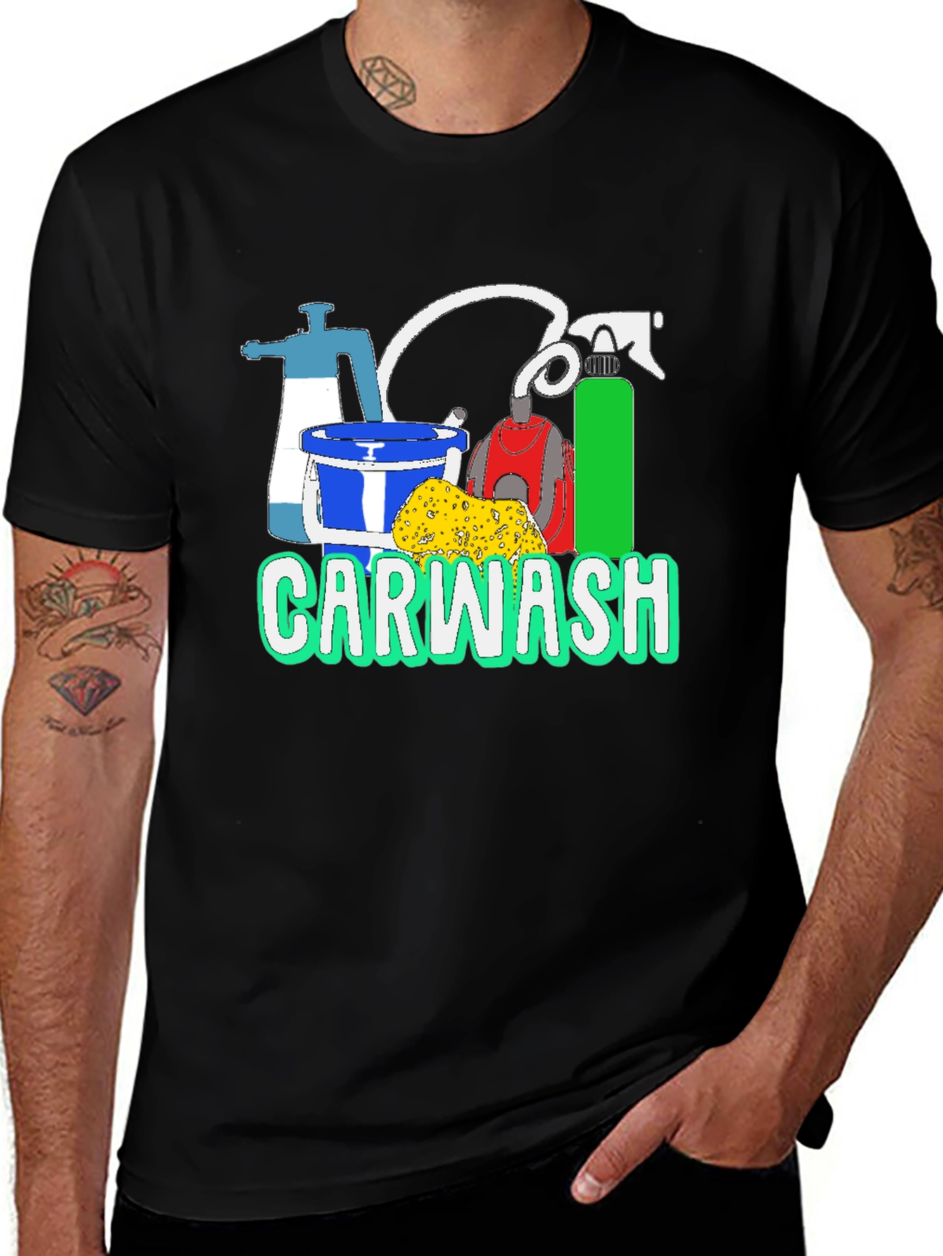 Variant 13 of Car Wash T-Shirt - Cleaning Supplies Graphic Tee