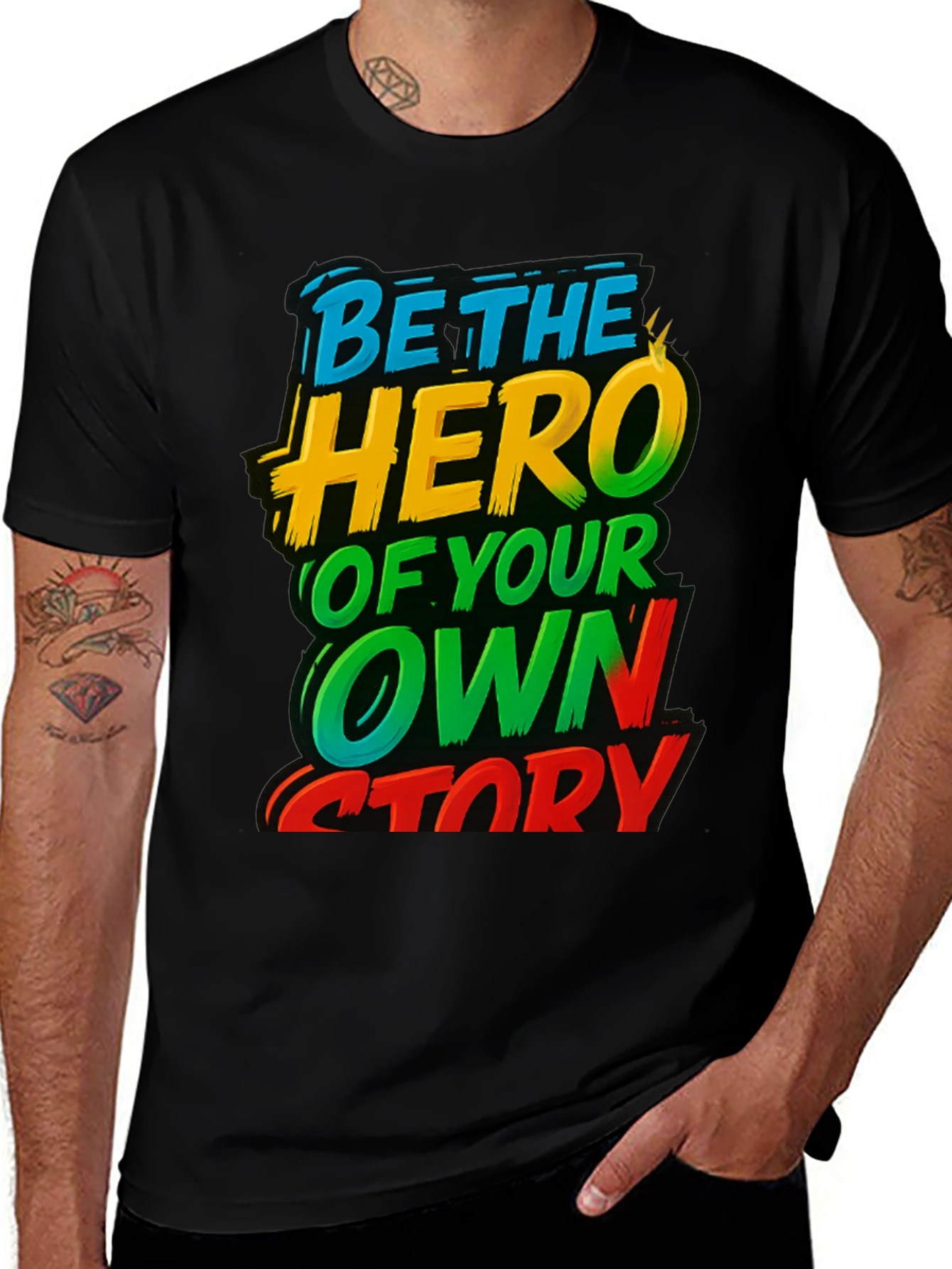 Variant 12 of Be The Hero T-Shirt Motivational Tee