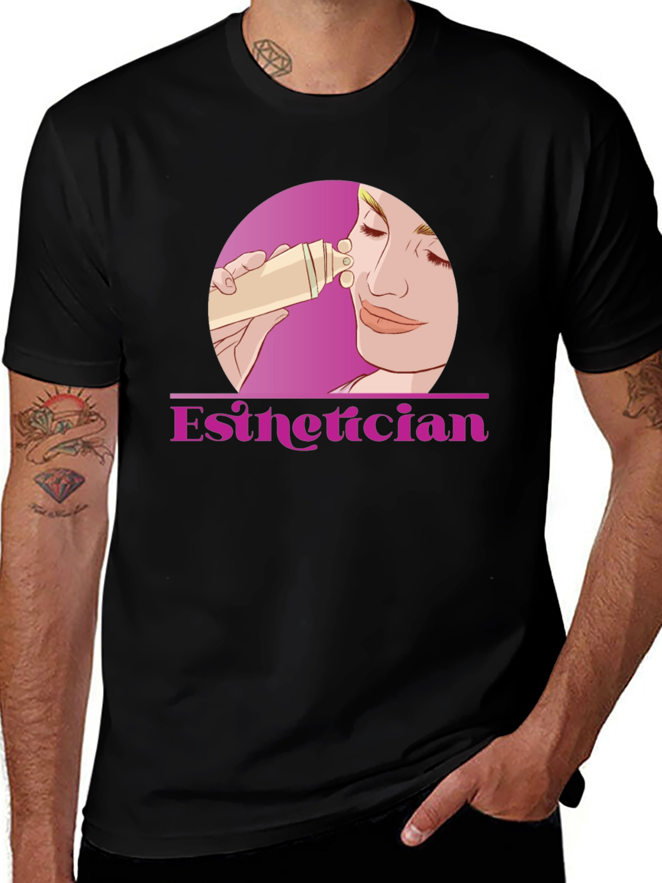 Variant 5 of Esthetician T-Shirt - Black Beauty Skin Care Tee