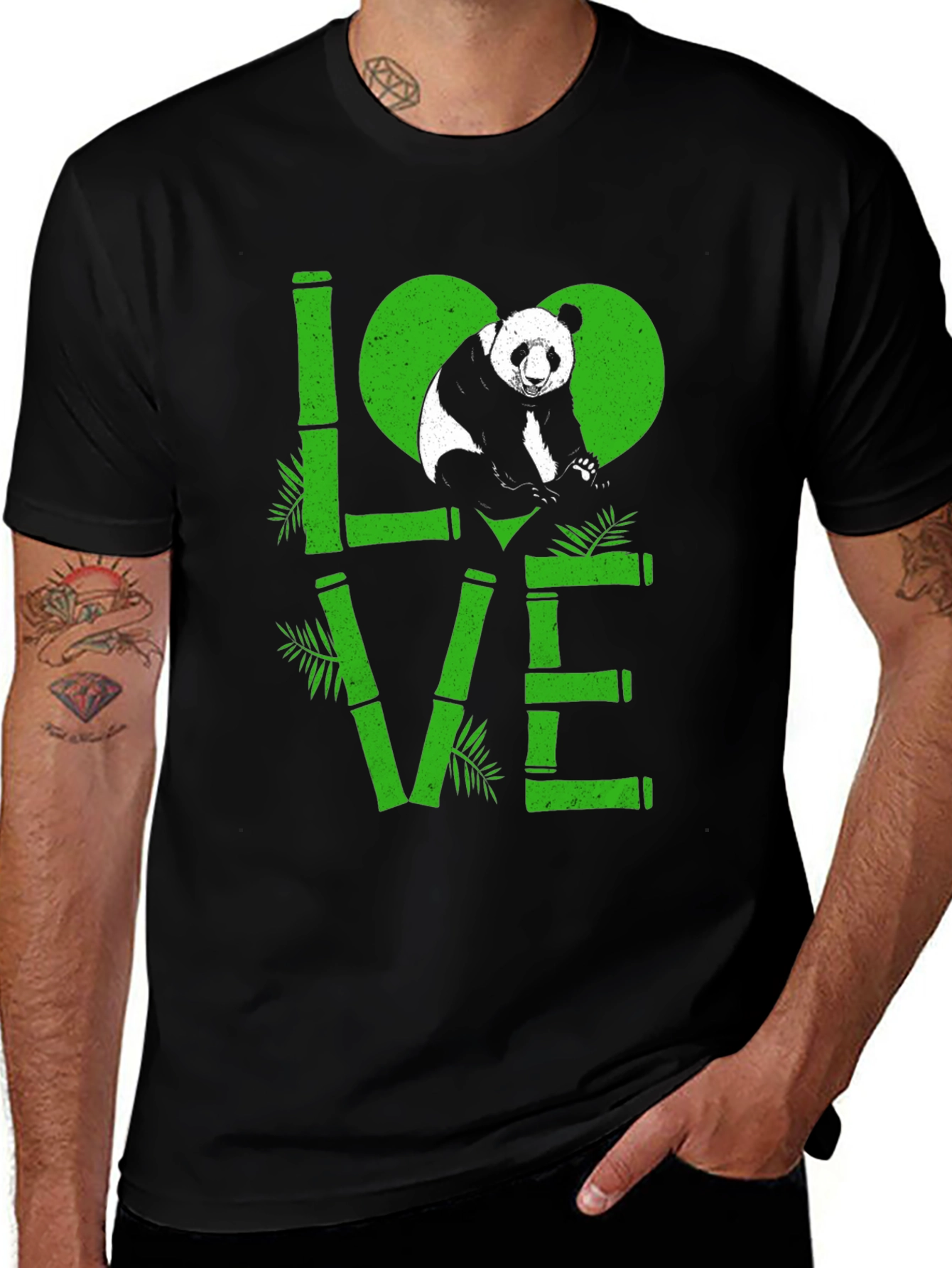 Variant 22 of Panda Love Bamboo Graphic T-Shirt