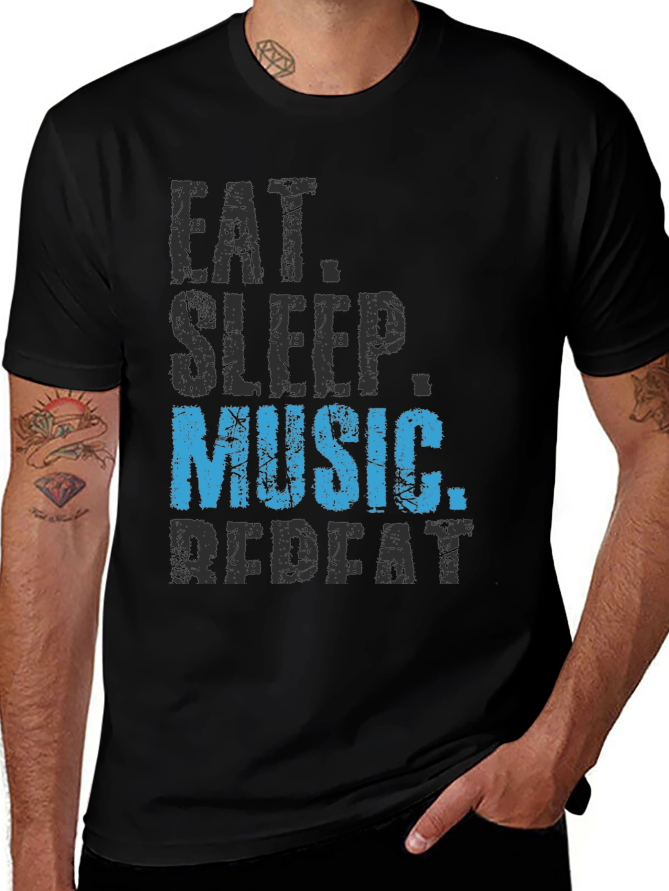 Variant 20 of Eat Sleep Music Repeat - Graphic Tee