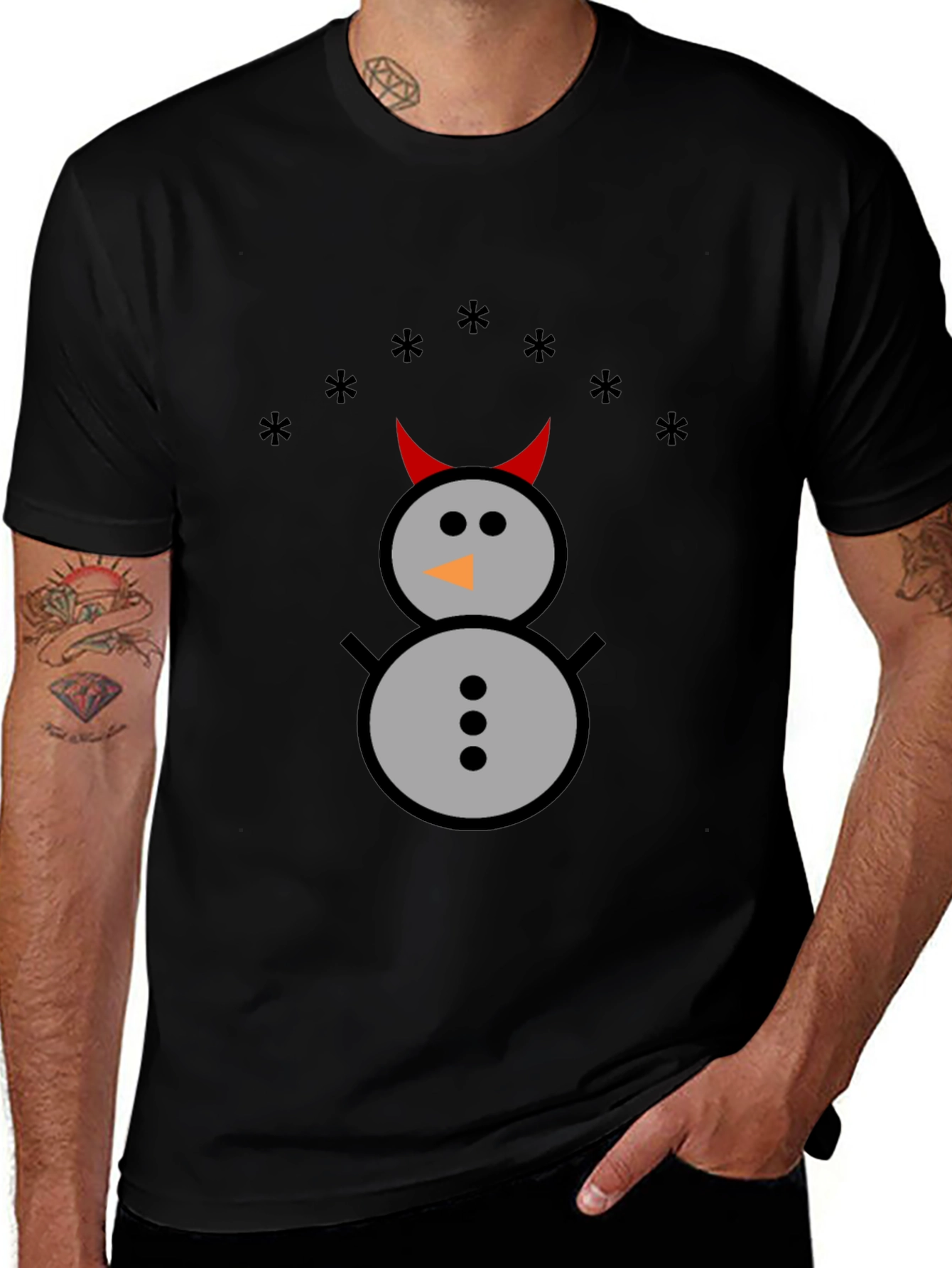 Variant 28 of Devil Snowman Graphic Tee - Holiday Humor