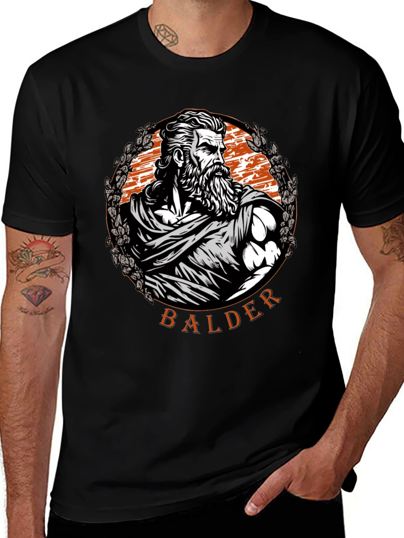 Balder Graphic Tee - Mythical Norse God Shirt