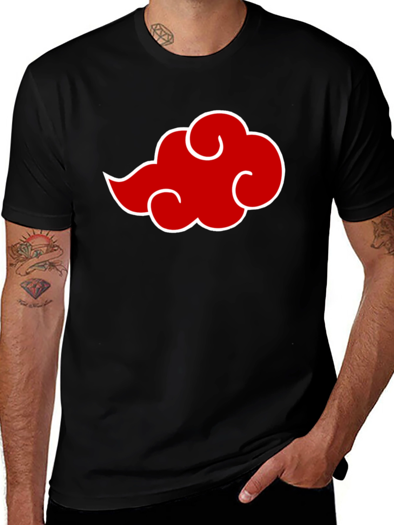 Akatsuki Cloud Anime T-Shirt - Classic Crew Neck Tee