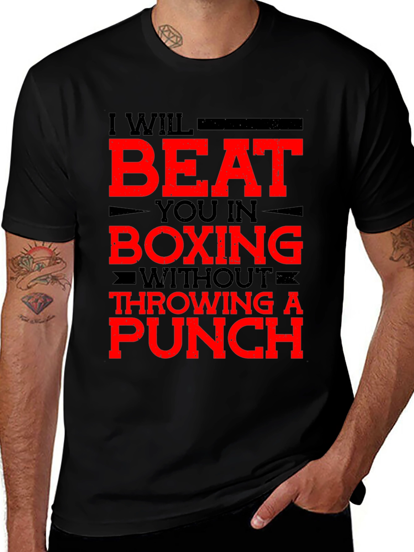 Variant 17 of Funny Boxing T-Shirt - I Will Beat You