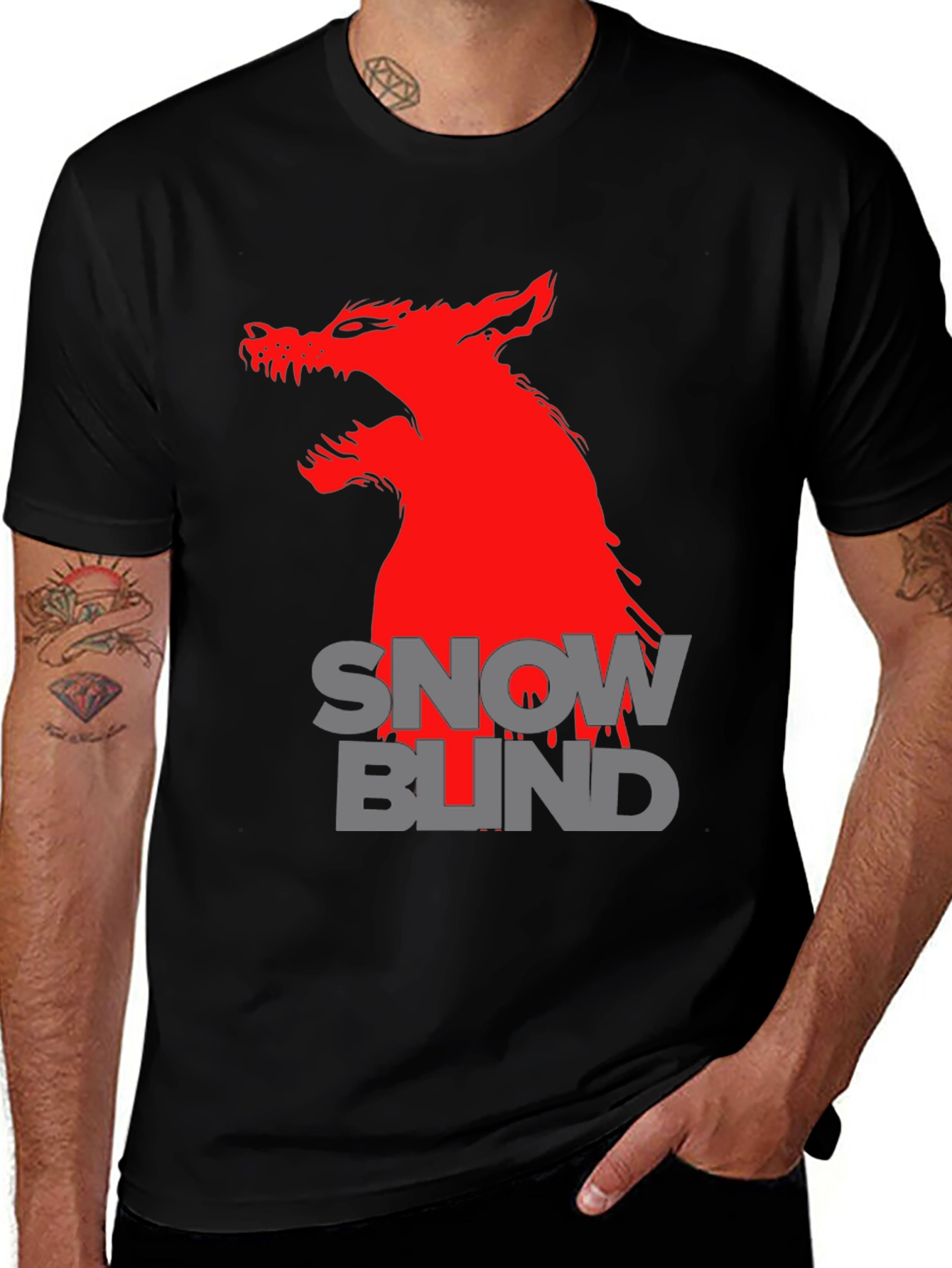 Variant 11 of Snow Blind Wolf Graphic T-Shirt