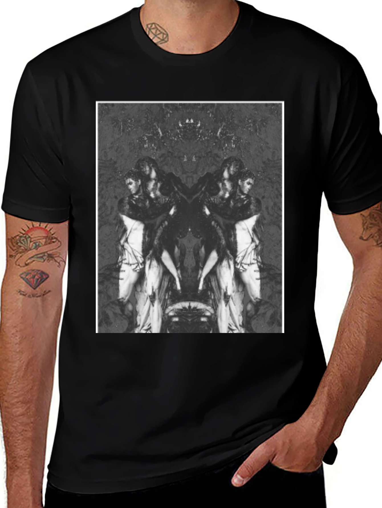 Variant 3 of Unique Graphic Print Black T-Shirt