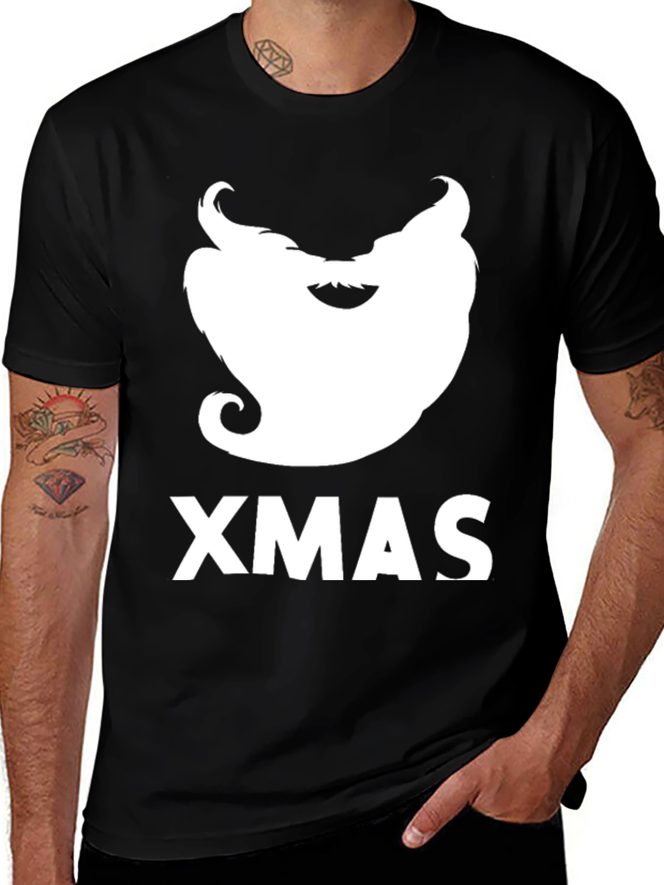 XMAS Santa Beard Graphic Tee
