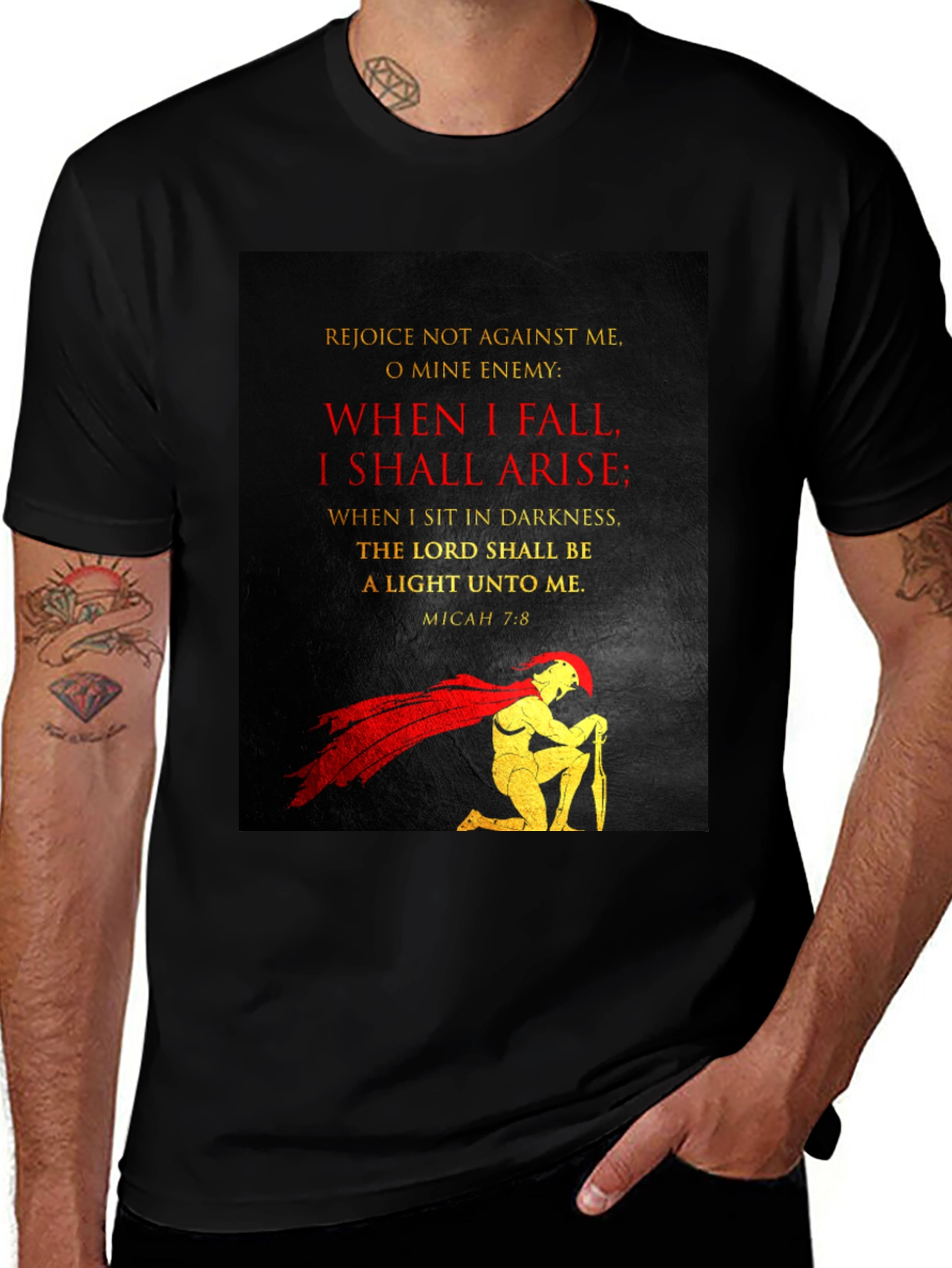 Variant 24 of Warrior Micah 7:8 Graphic T-Shirt