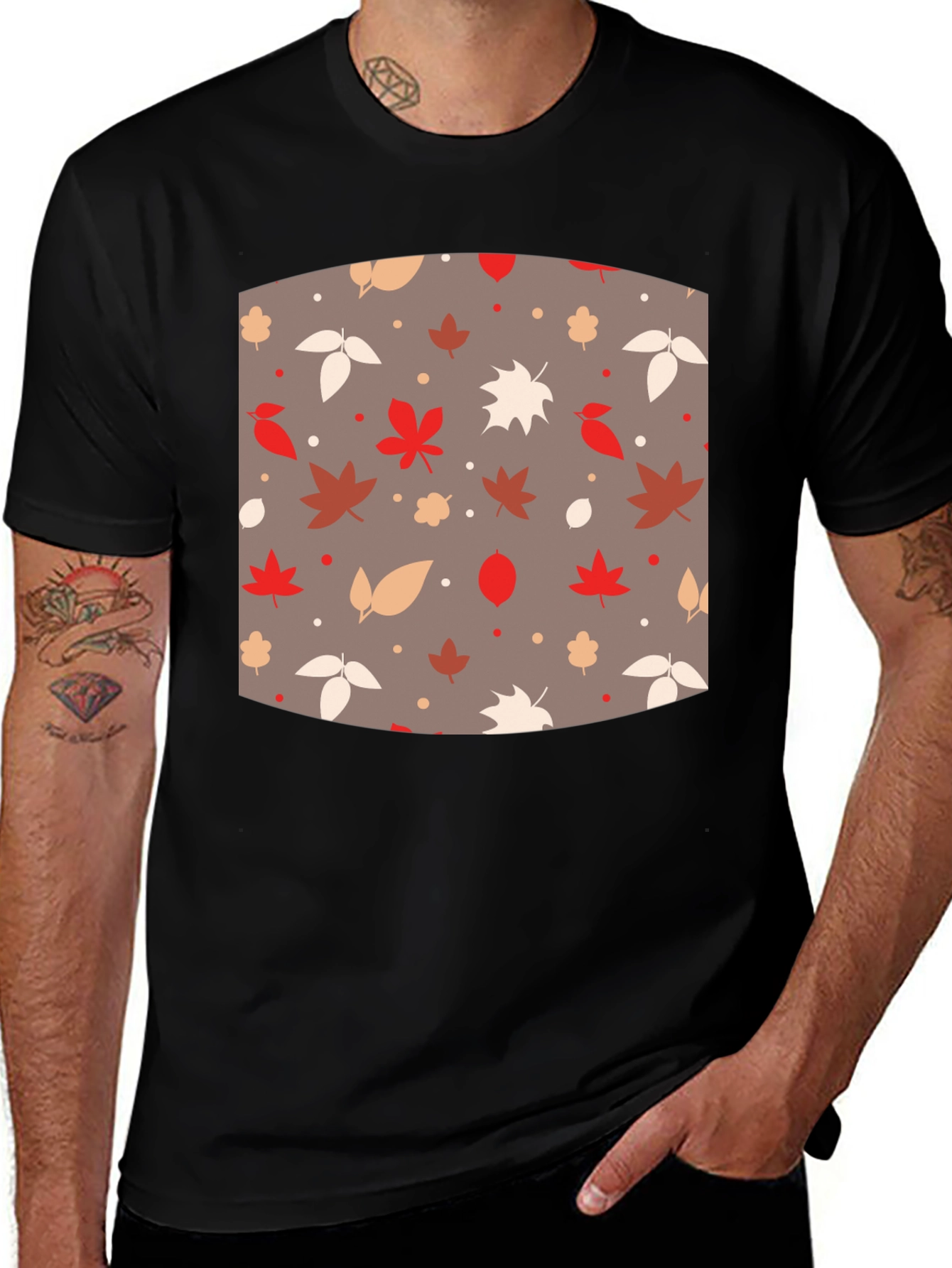 Variant 13 of Autumn Leaves Pattern T-Shirt