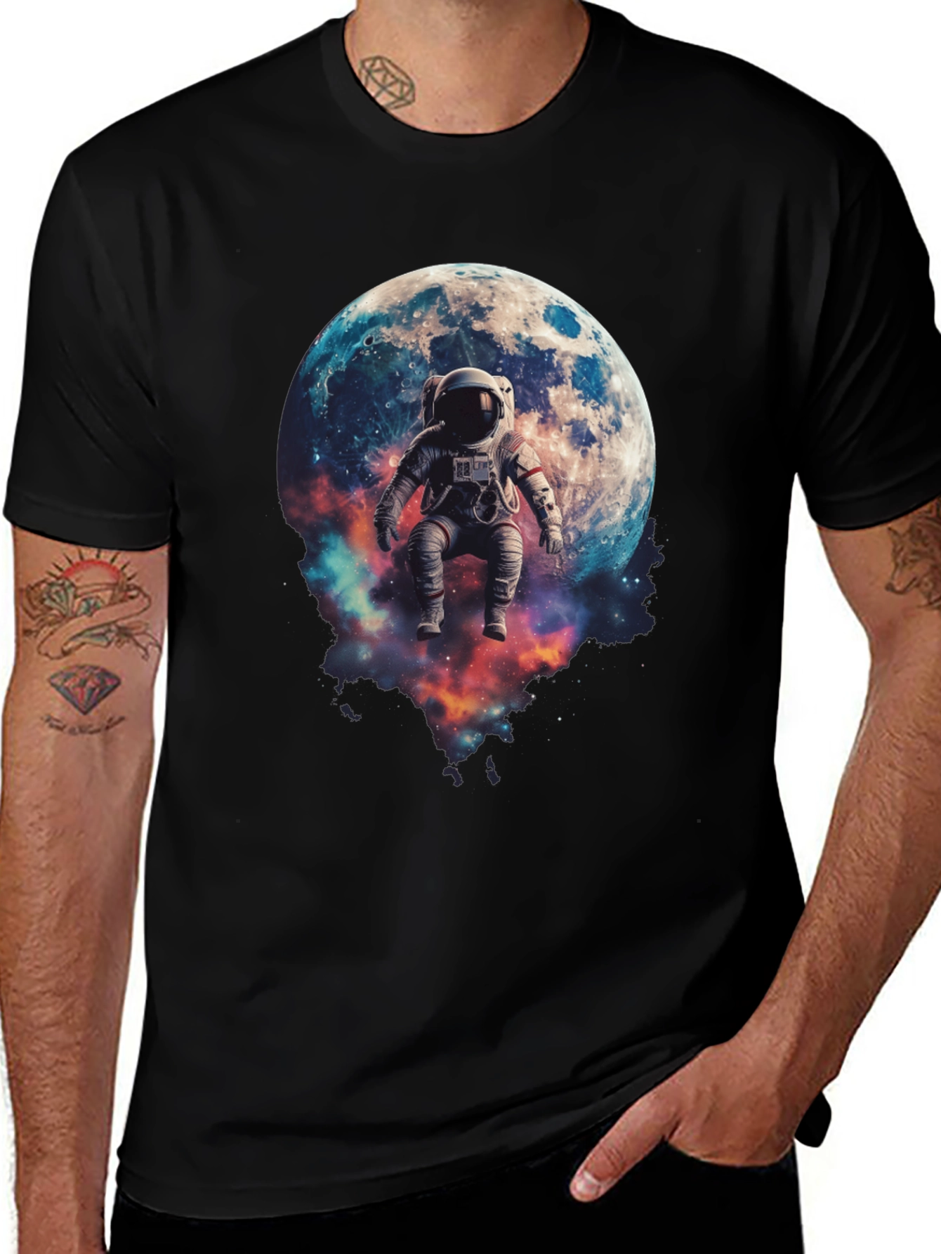Variant 13 of Astronaut Moon Graphic T-Shirt