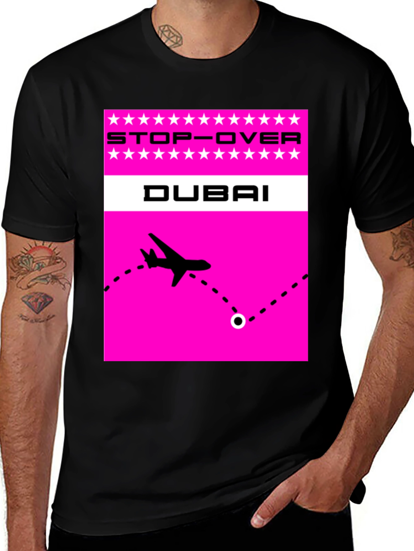 Variant 27 of Dubai Stop-Over Graphic Tee - Travel T-Shirt