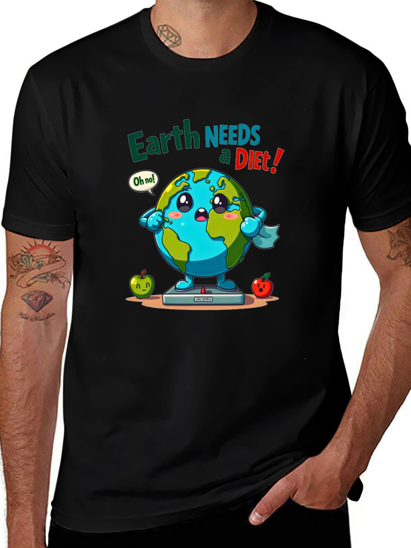 Variant 18 of Earth Needs a Diet Graphic T-Shirt