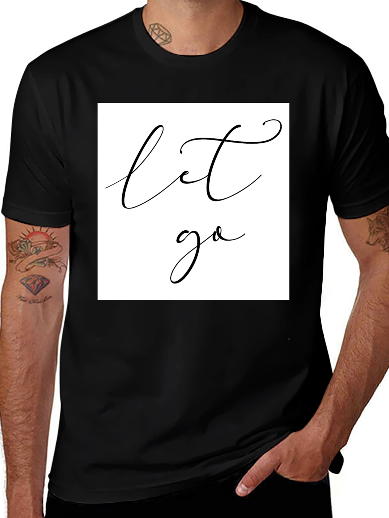 Variant 8 of Let Go Graphic Tee - Black