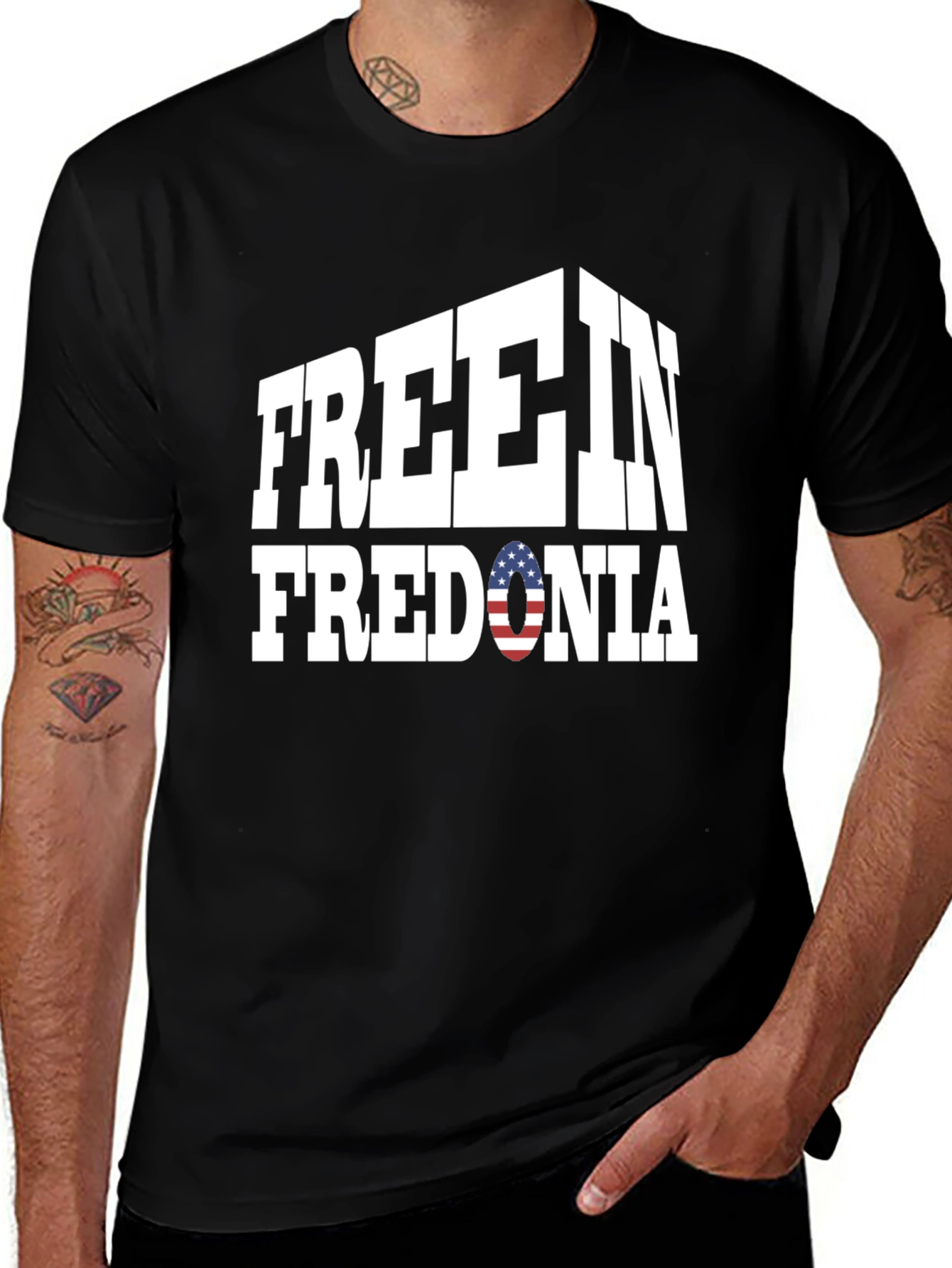 Freein Fredonia Patriotic Graphic T-Shirt