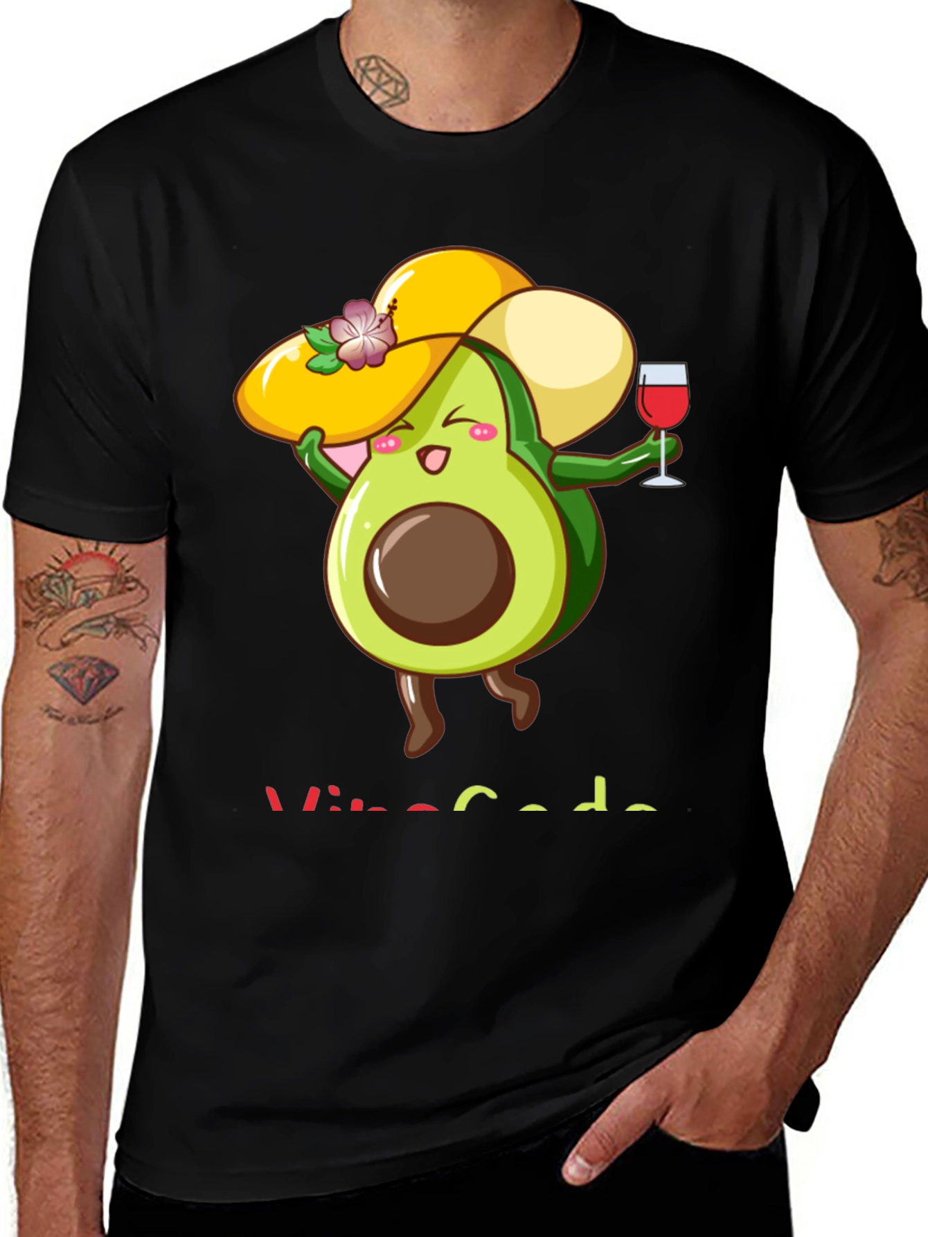 Variant 15 of Funny Avocado Wine Lover T-Shirt