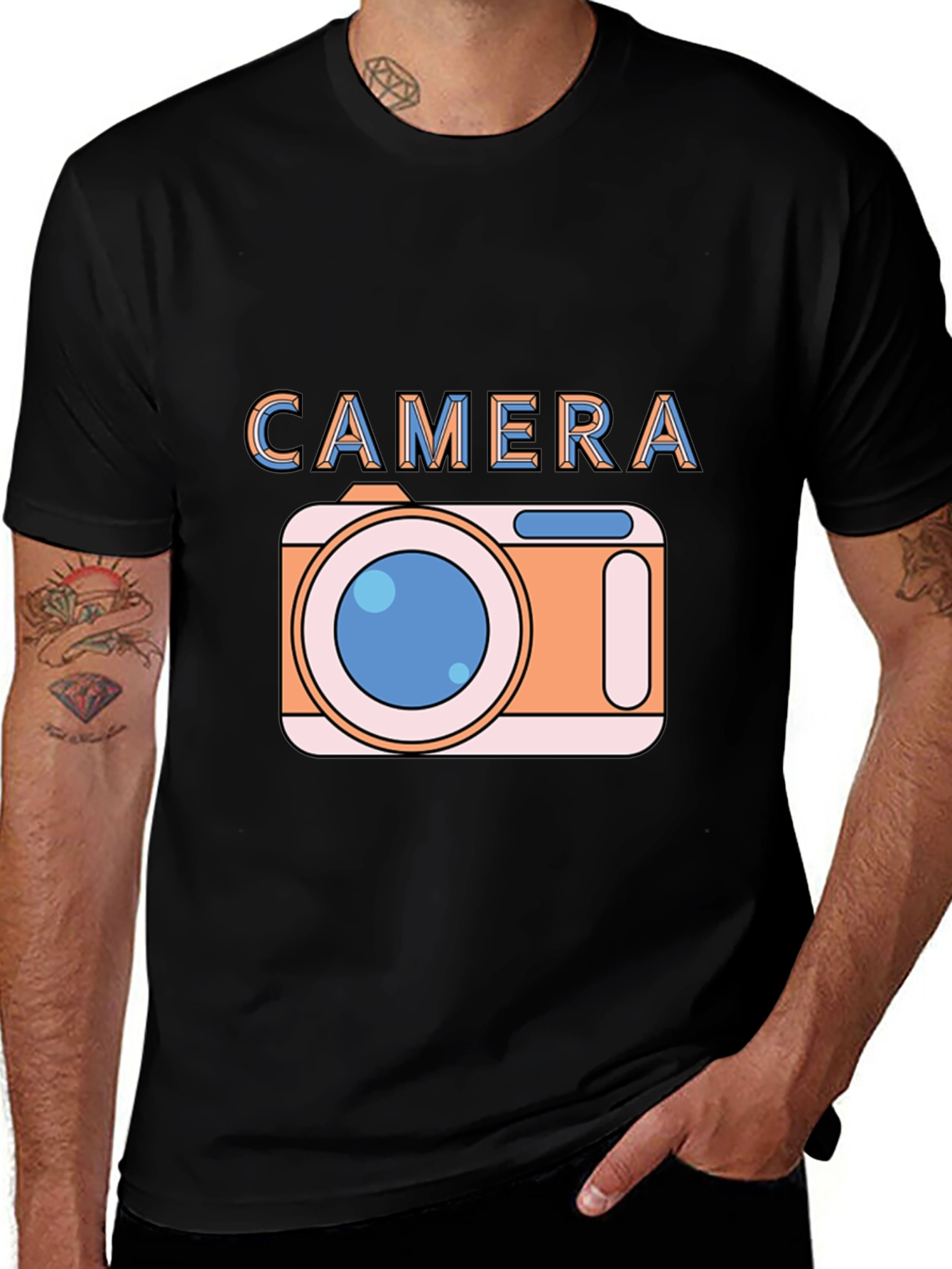Variant 24 of Camera Graphic Black T-Shirt for Photo Lovers